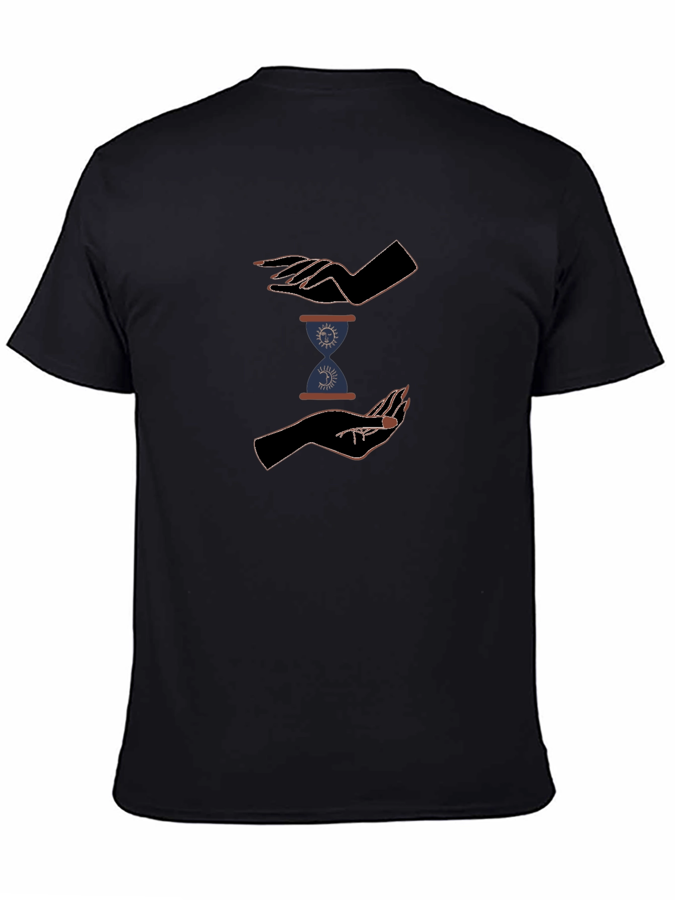 Hourglass Hands Graphic Tee - Unisex Black T-Shirt
