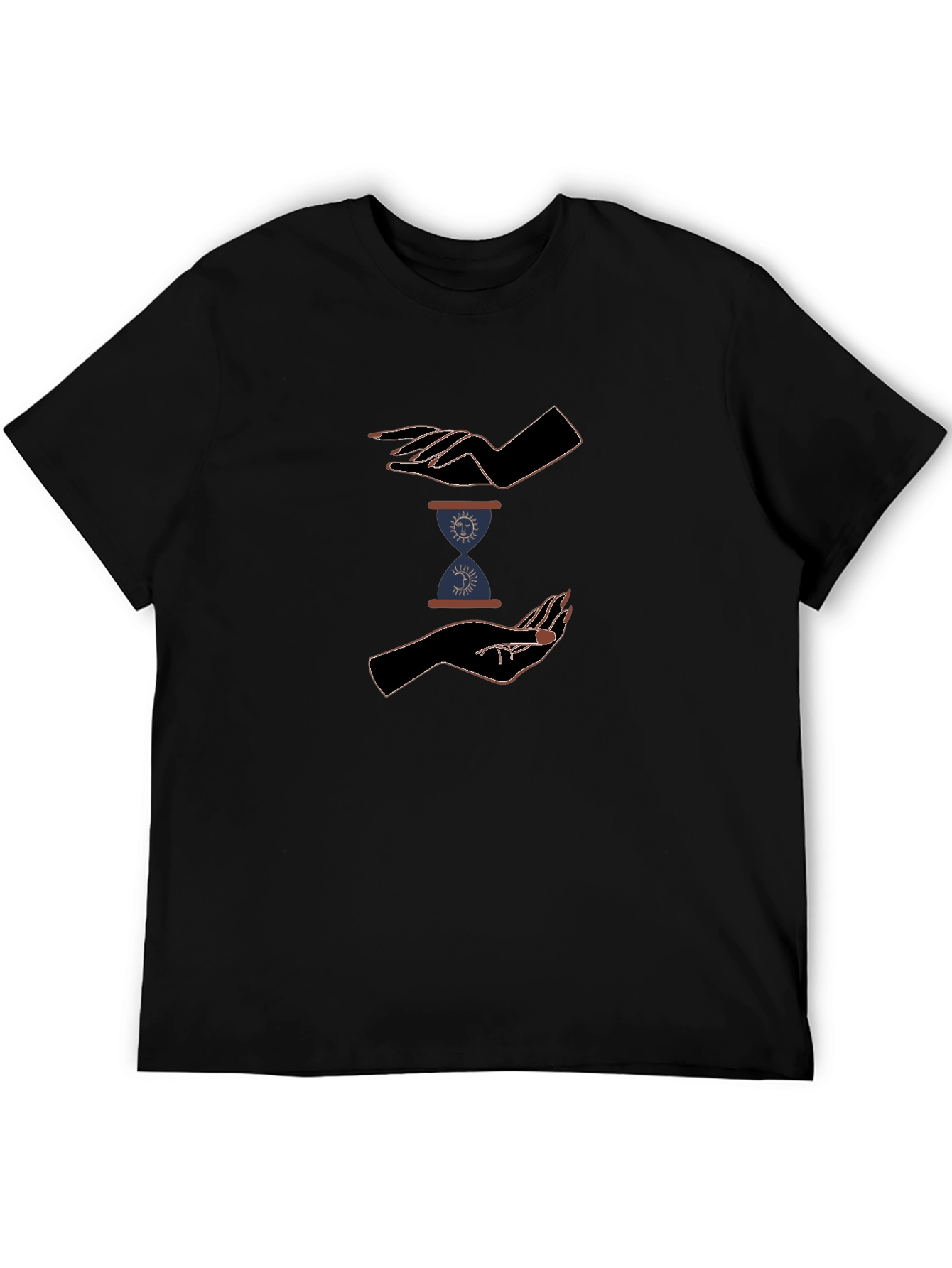 Hourglass Hands Graphic Tee - Unisex Black T-Shirt