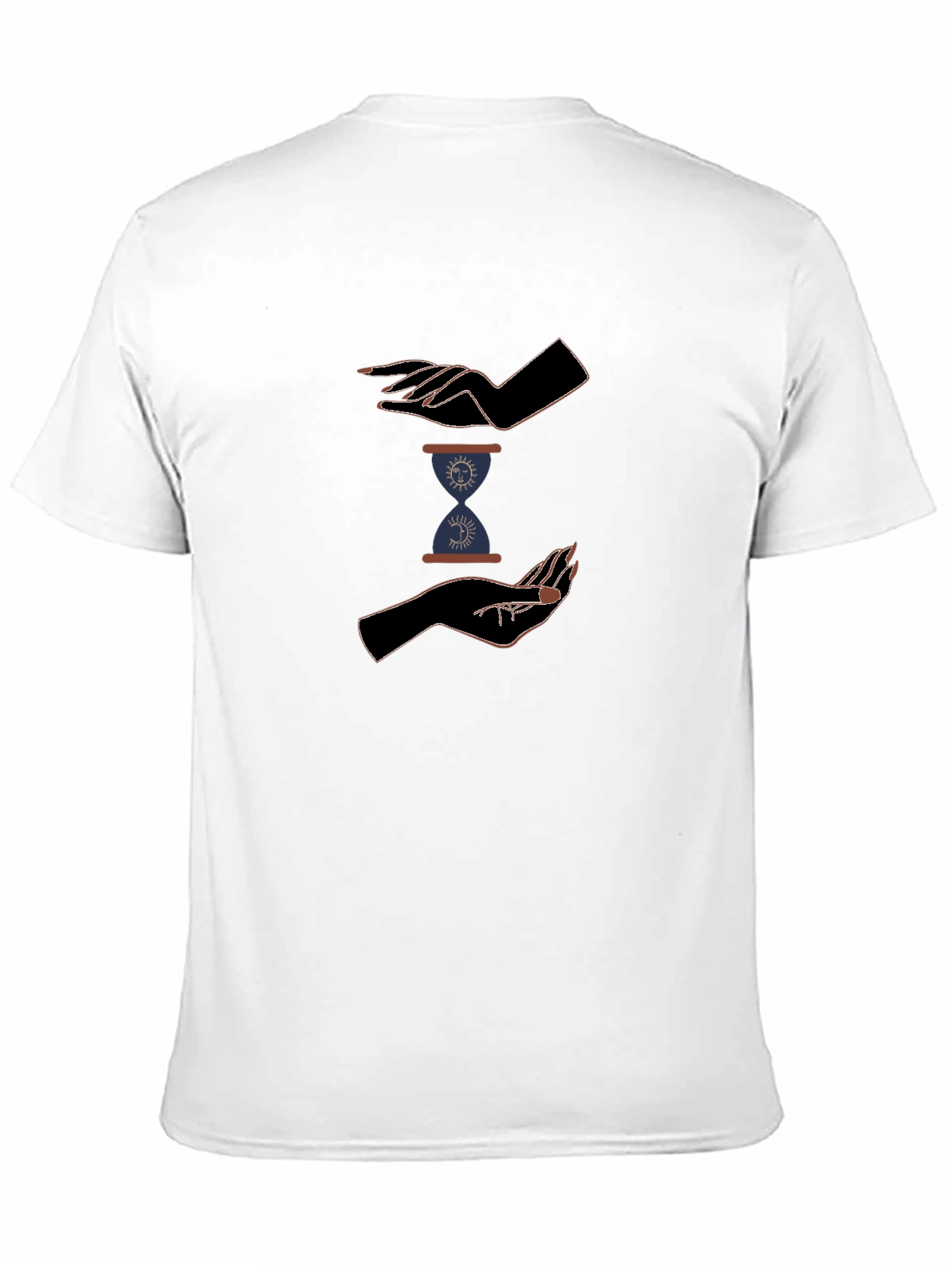 Hourglass Hands Graphic Tee - Unisex Black T-Shirt