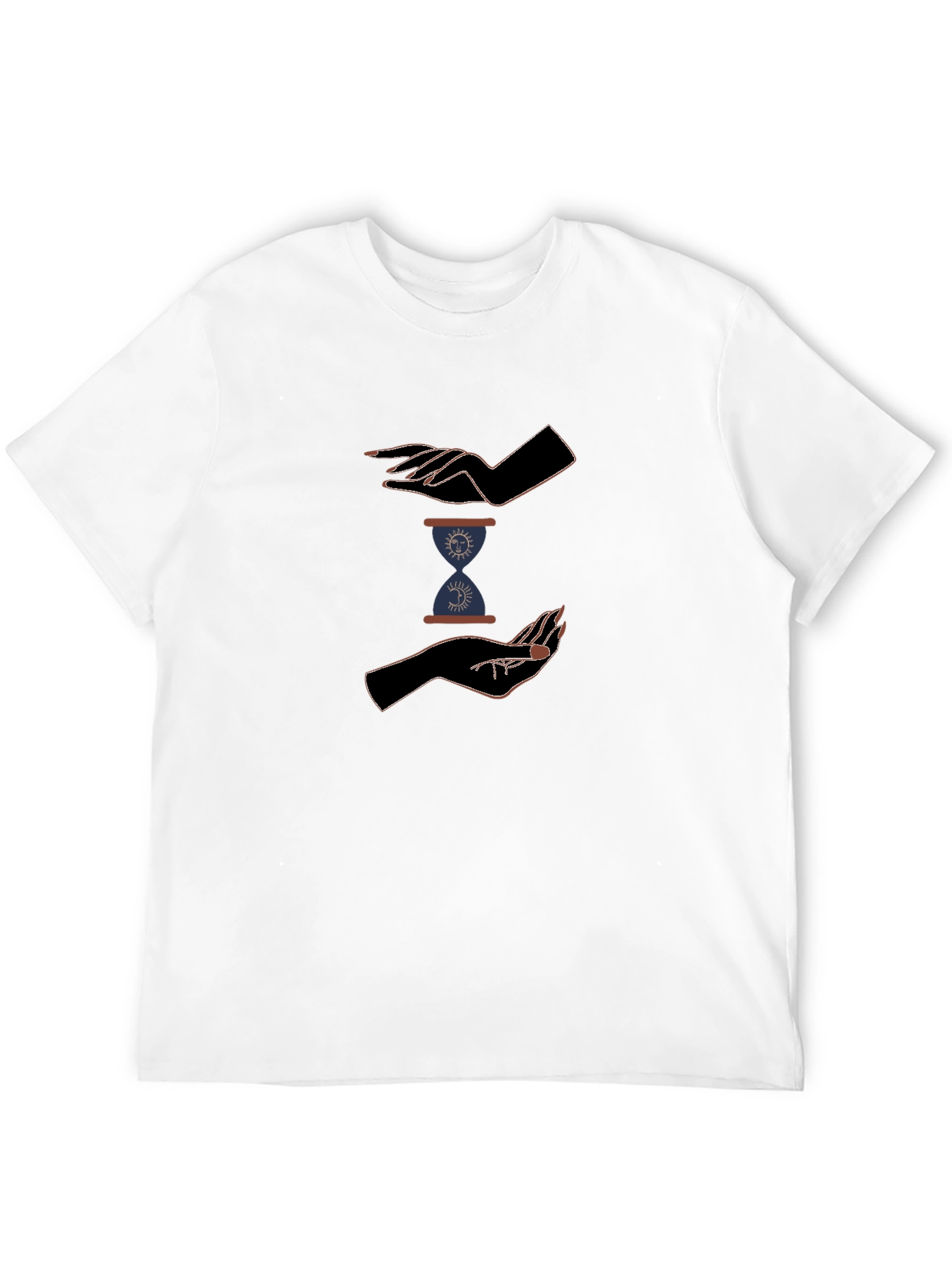 Hourglass Hands Graphic Tee - Unisex Black T-Shirt