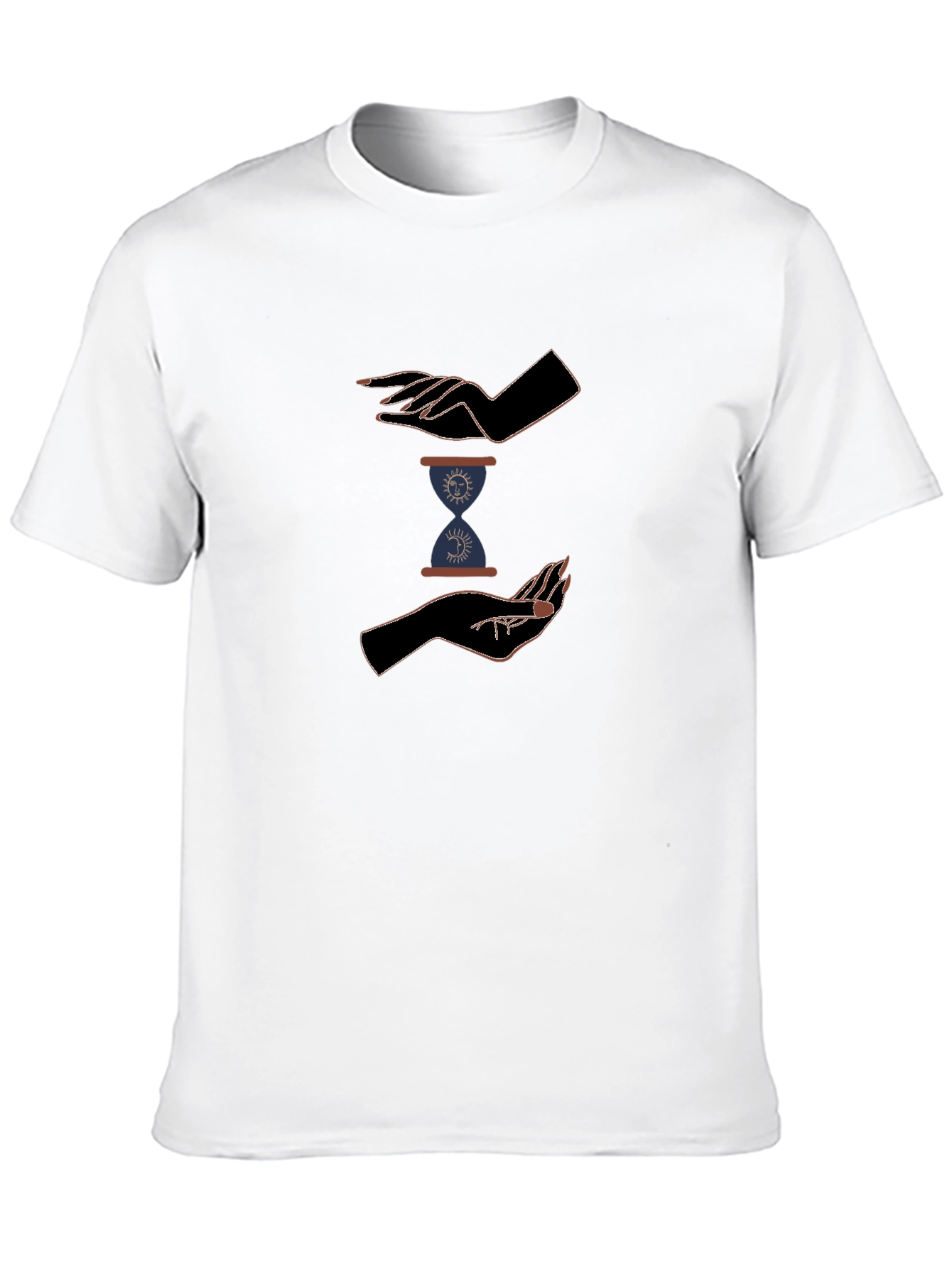 Hourglass Hands Graphic Tee - Unisex Black T-Shirt