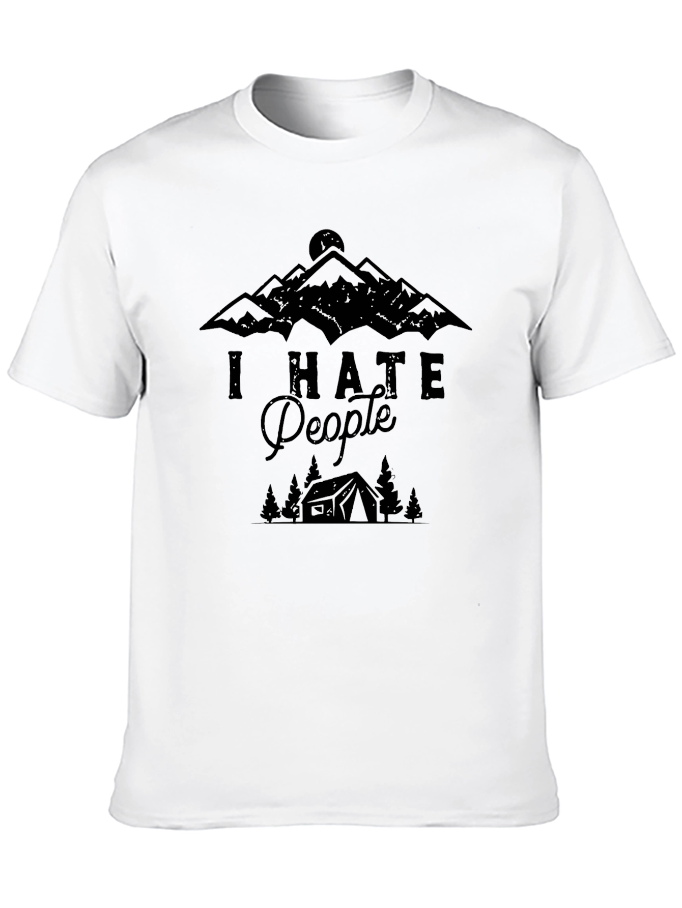 I Hate People Camping T-Shirt - Mountain Graphic Tee