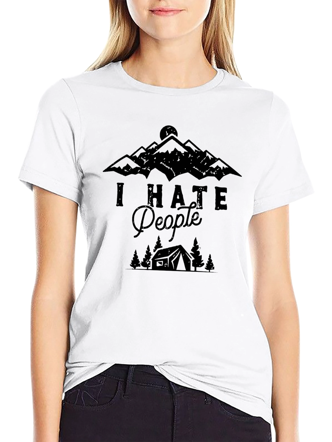 I Hate People Camping T-Shirt - Mountain Graphic Tee
