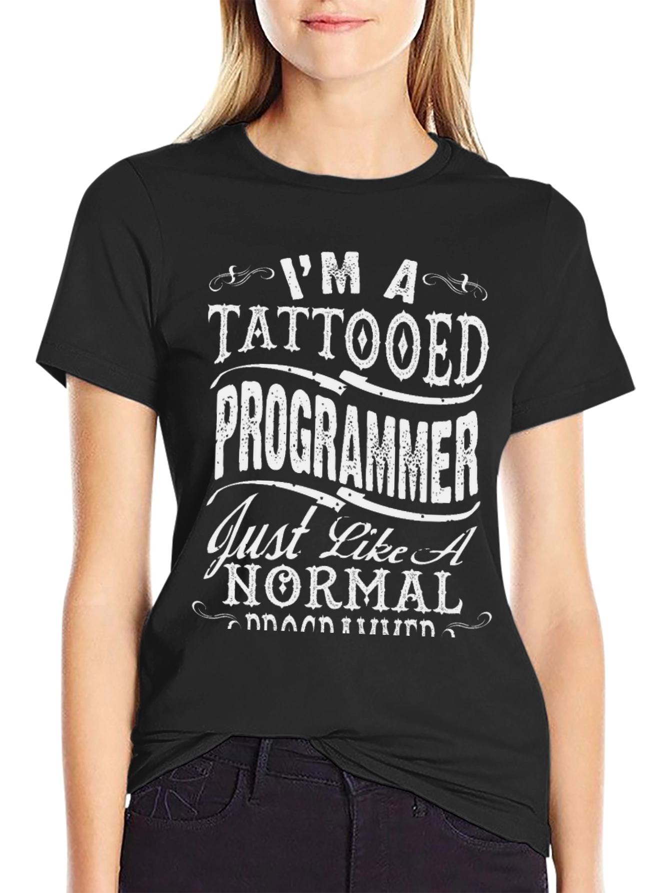 Tattooed Programmer Graphic Tee - Funny T-Shirt