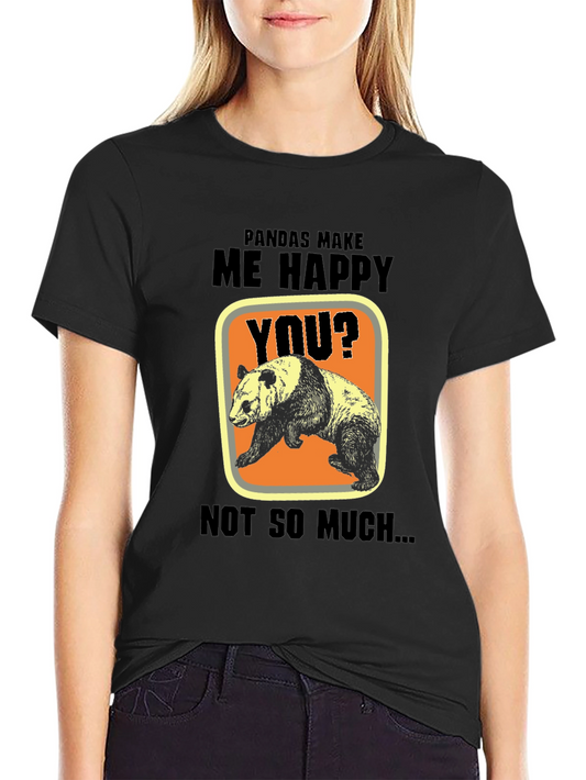 Panda Make Me Happy Graphic T-Shirt