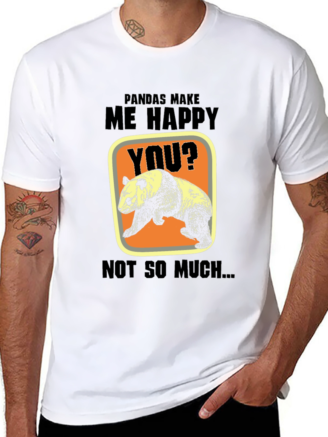 Panda Make Me Happy Graphic T-Shirt