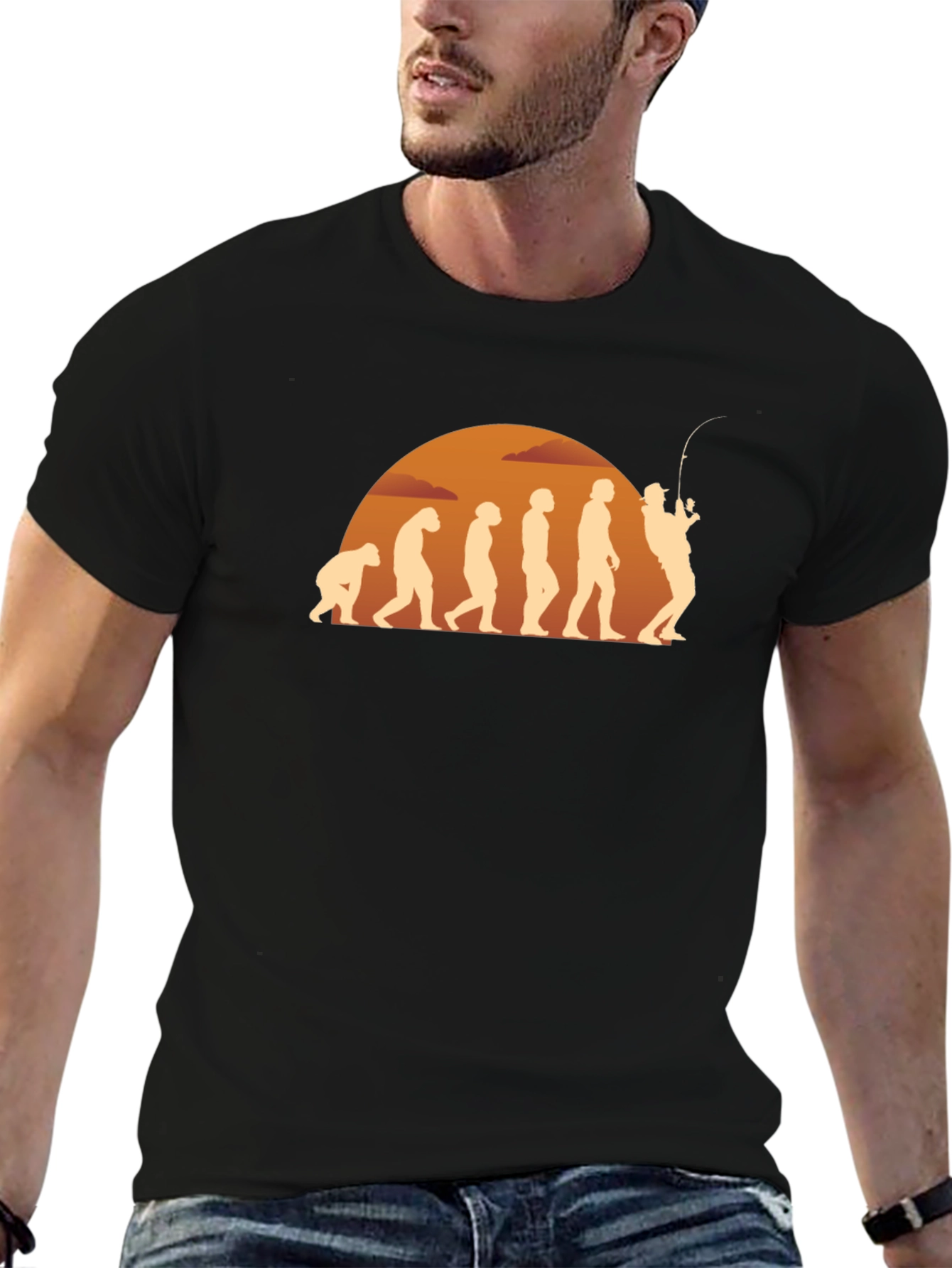 Evolution of Fishing T-Shirt - Angler Gift