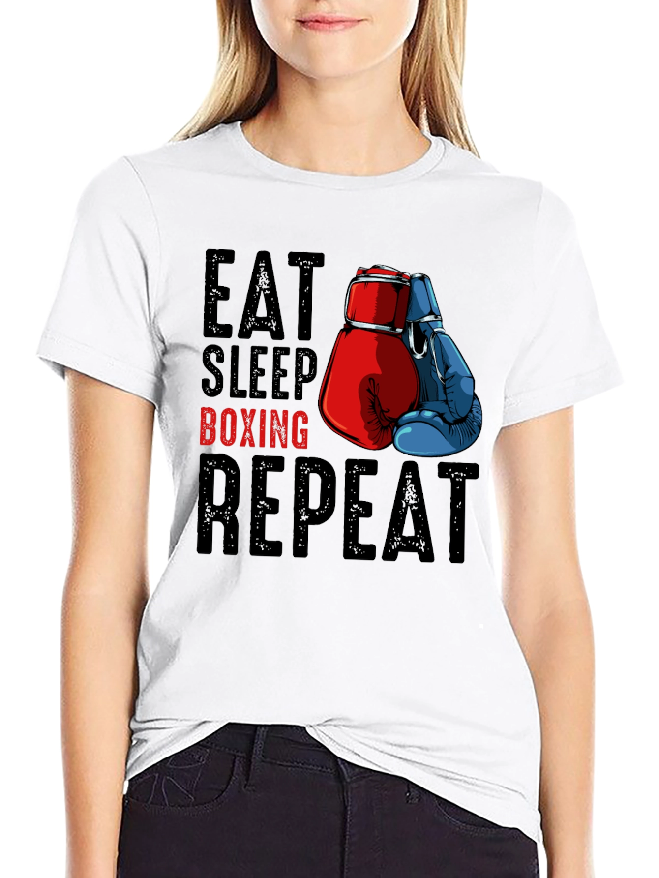 Eat Sleep Boxing Repeat Graphic Tee