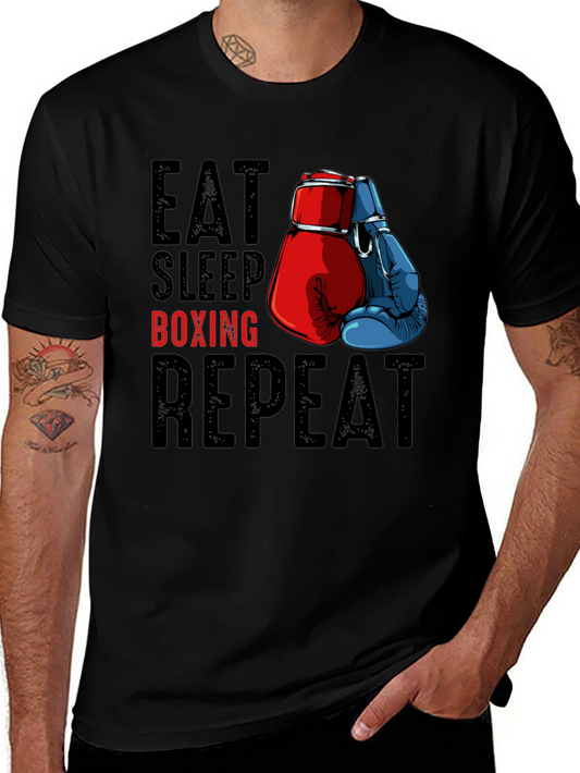 Eat Sleep Boxing Repeat Graphic Tee