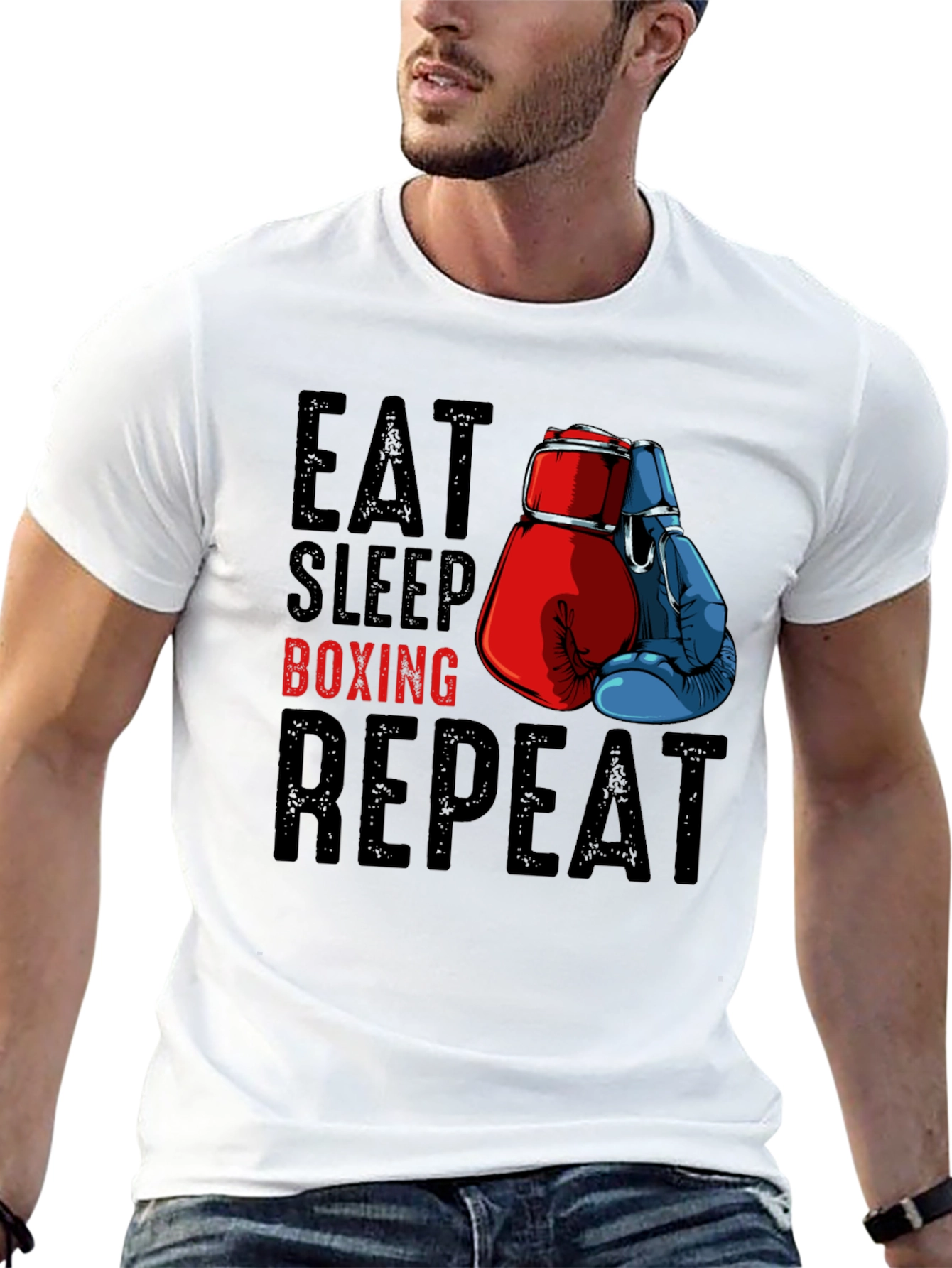 Eat Sleep Boxing Repeat Graphic Tee
