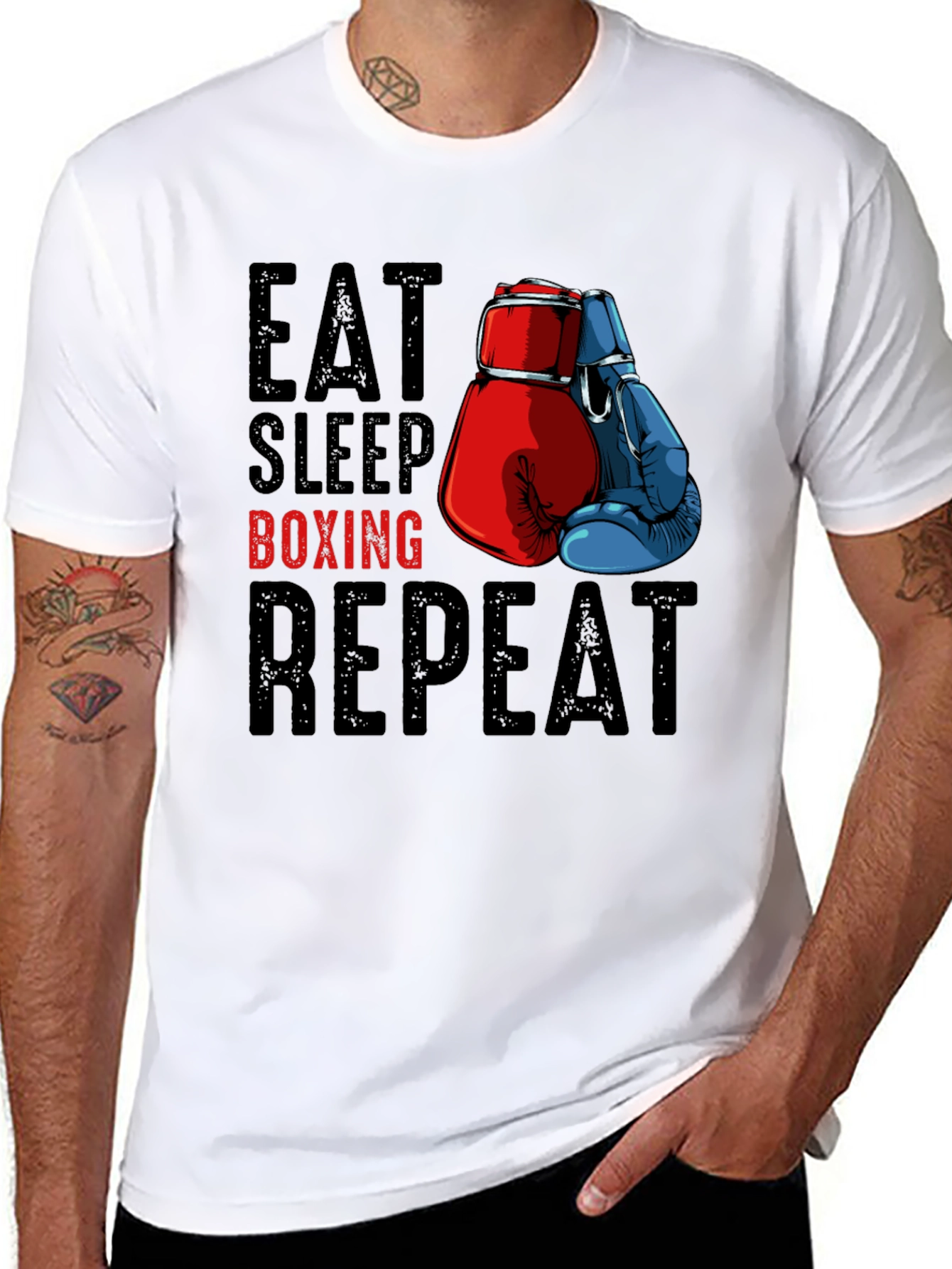 Eat Sleep Boxing Repeat Graphic Tee