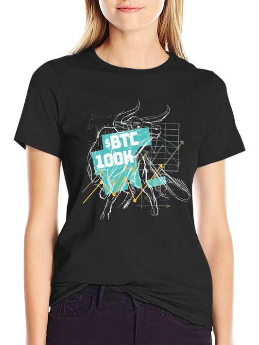 BTC 100K Bull Run Graphic Tee - Crypto Investor T-Shirt