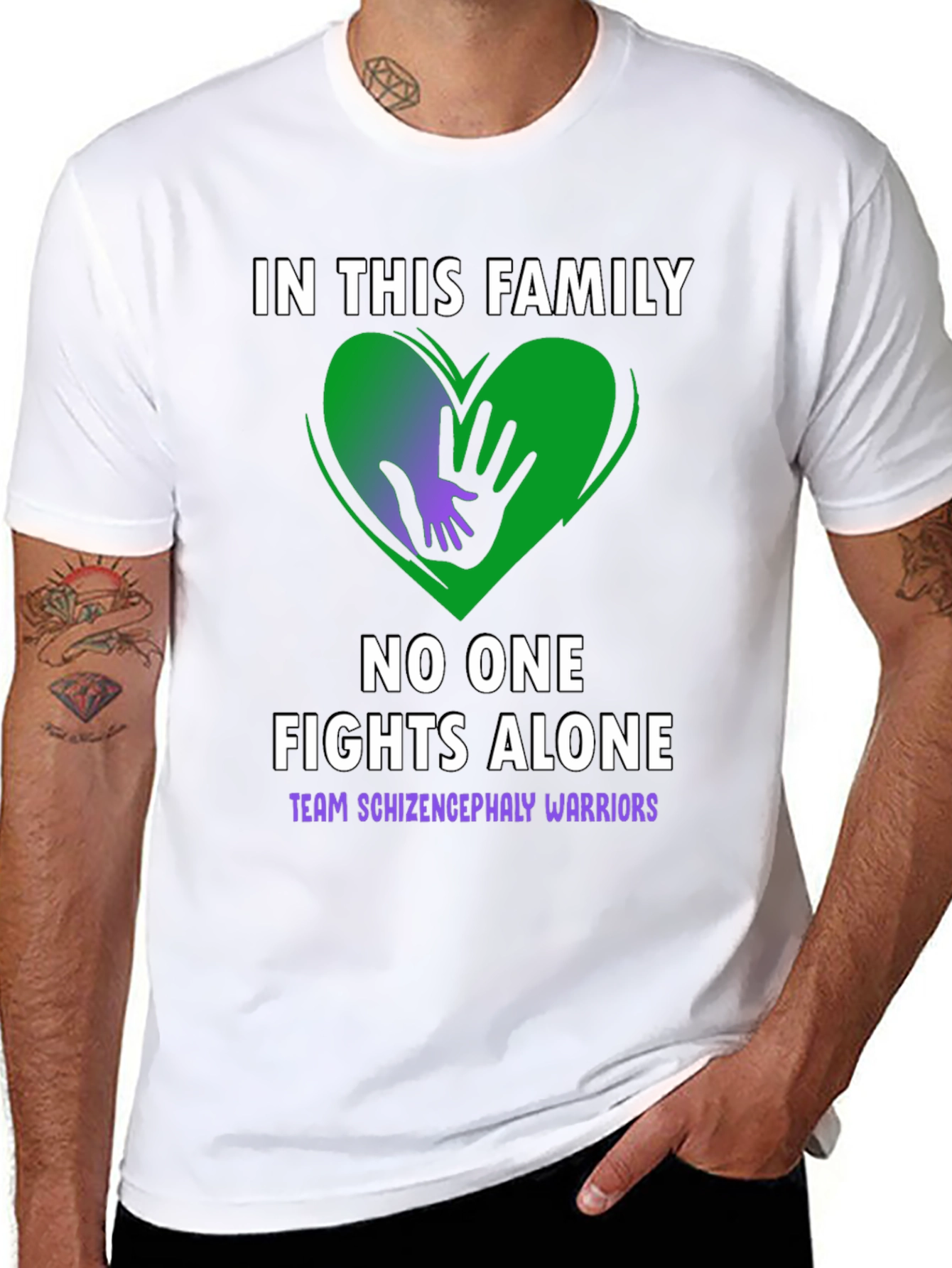 Schizencephaly Warrior Family Support T-Shirt