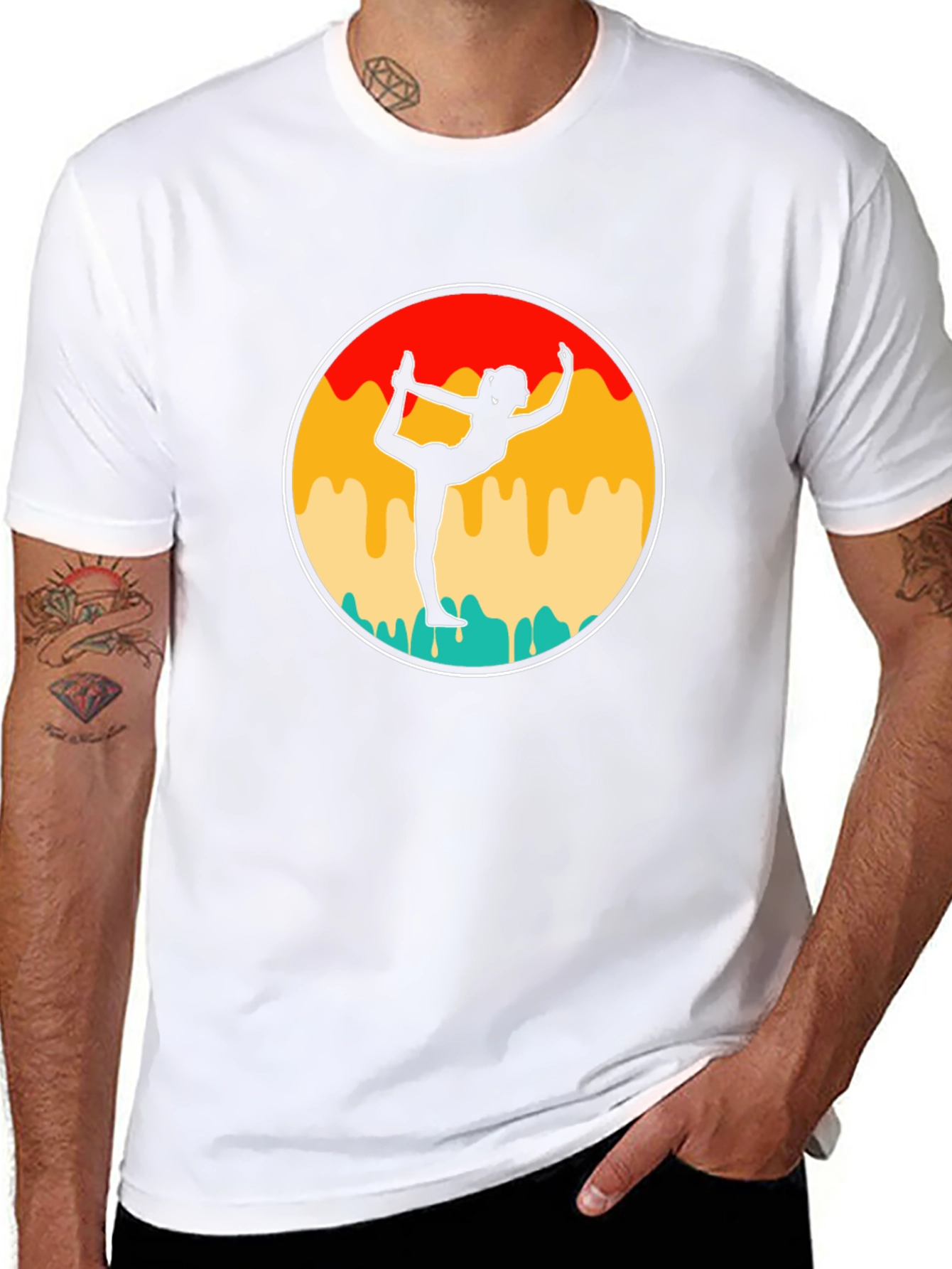Yoga Silhouette Graphic Tee - Mens Black T-Shirt