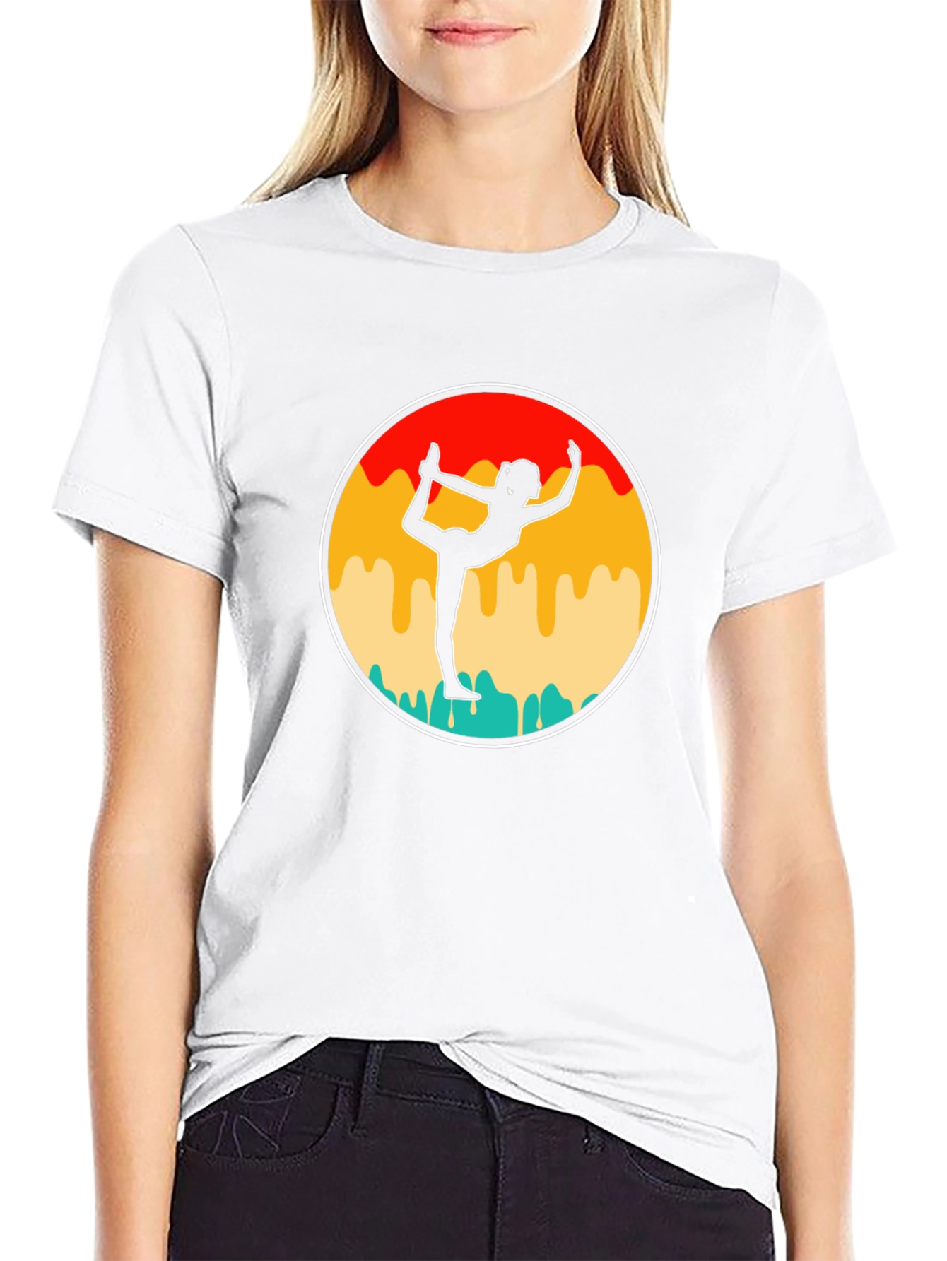 Yoga Silhouette Graphic Tee - Mens Black T-Shirt