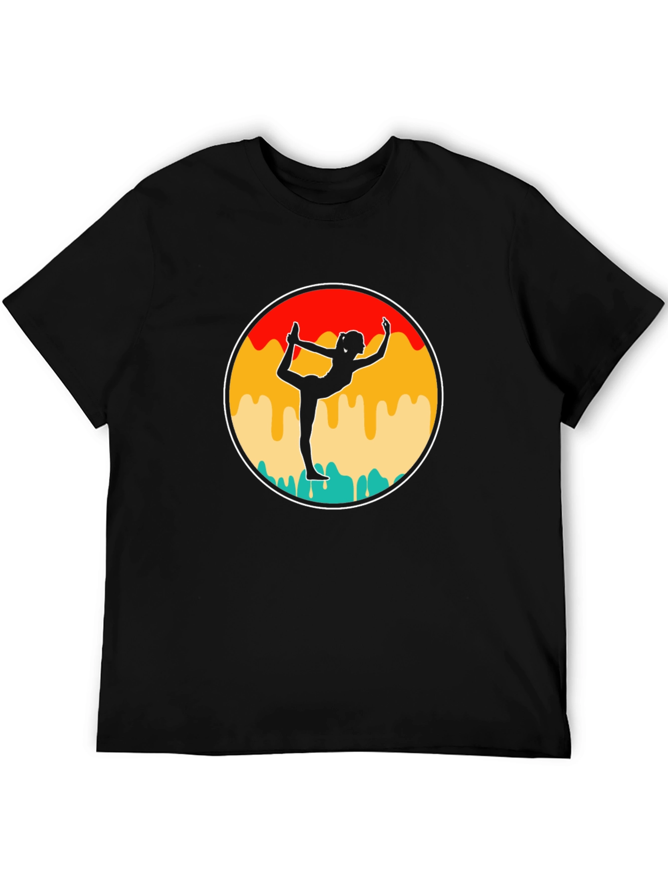 Yoga Silhouette Graphic Tee - Mens Black T-Shirt