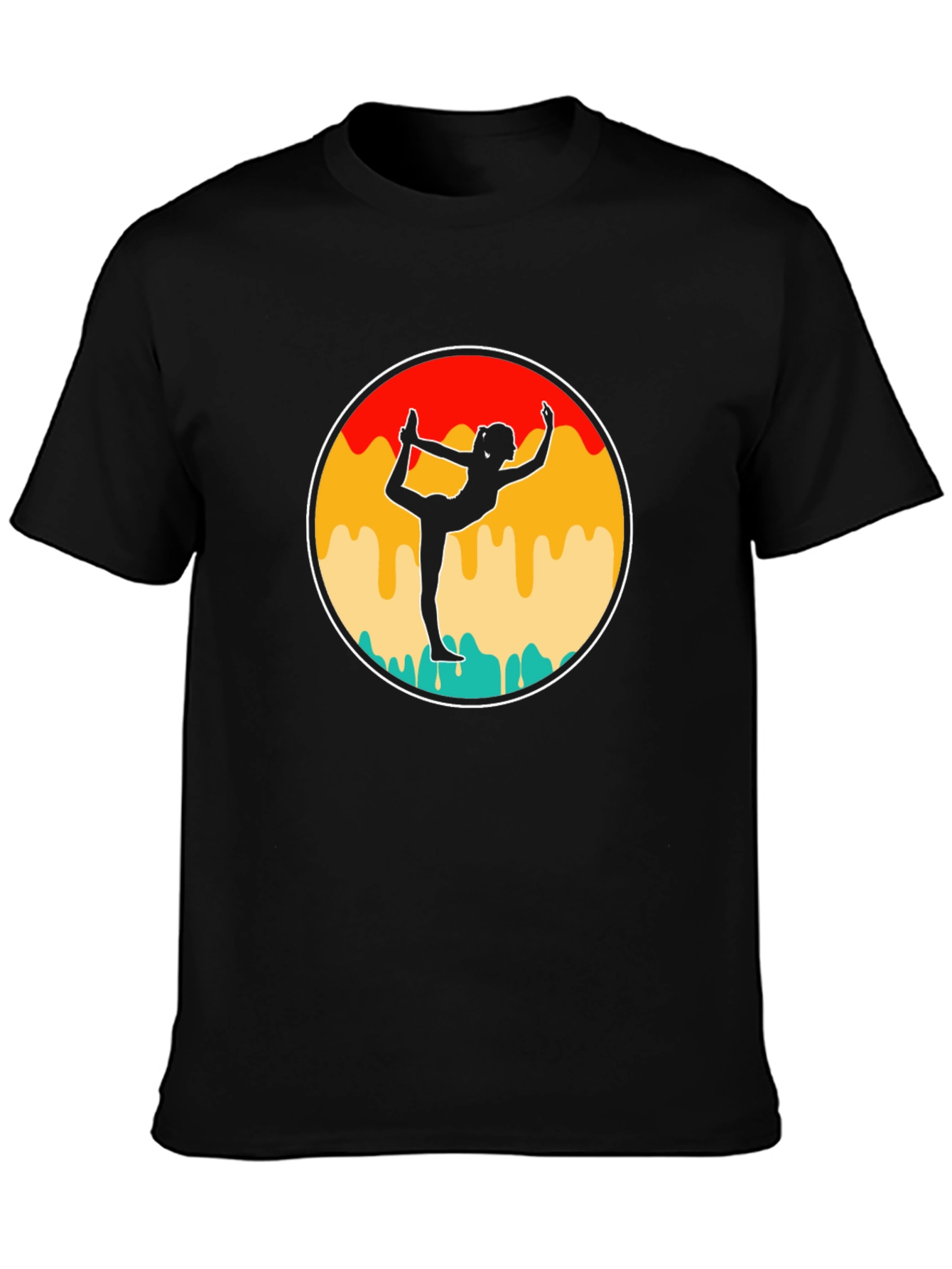 Yoga Silhouette Graphic Tee - Mens Black T-Shirt