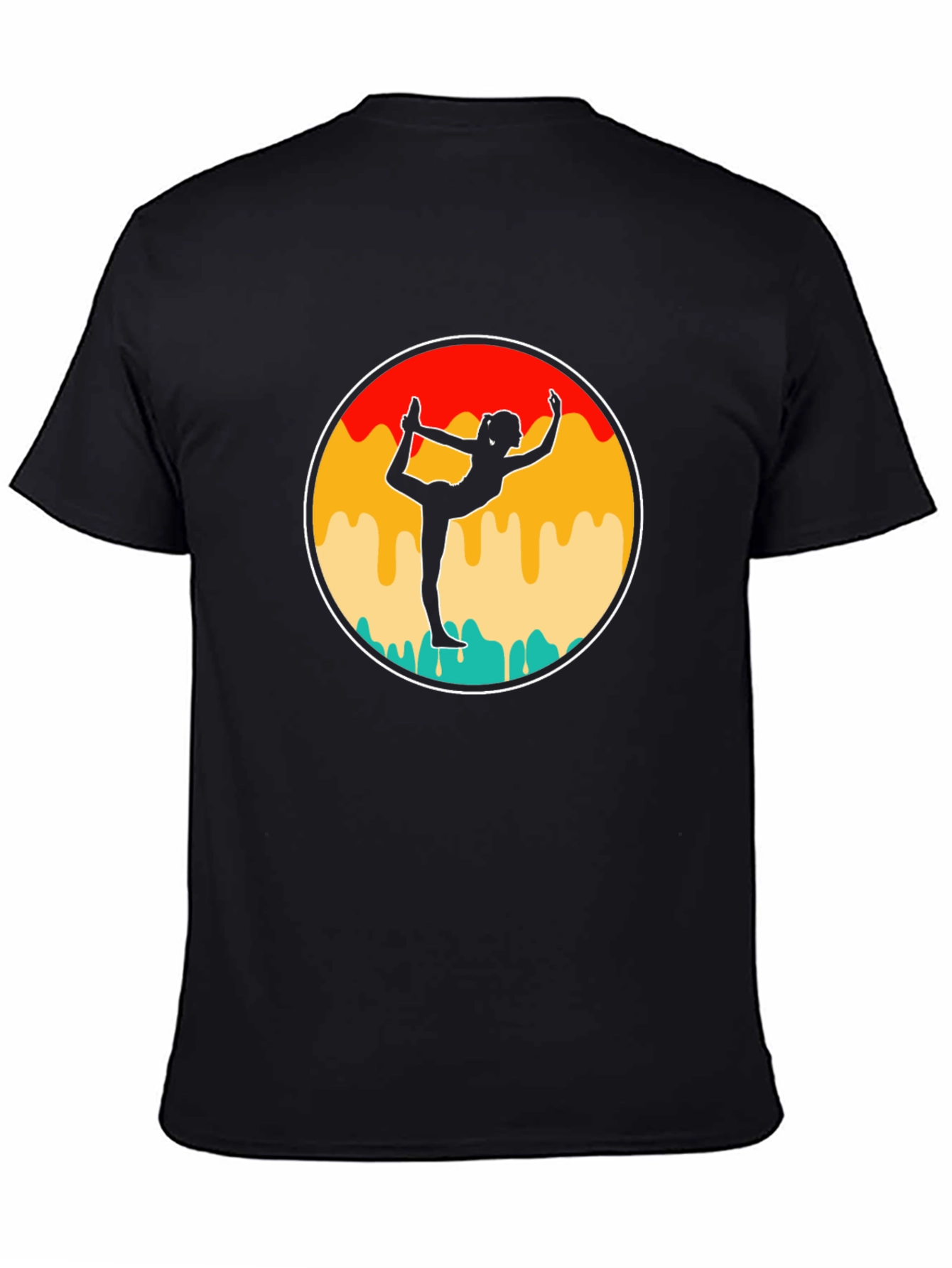 Yoga Silhouette Graphic Tee - Mens Black T-Shirt