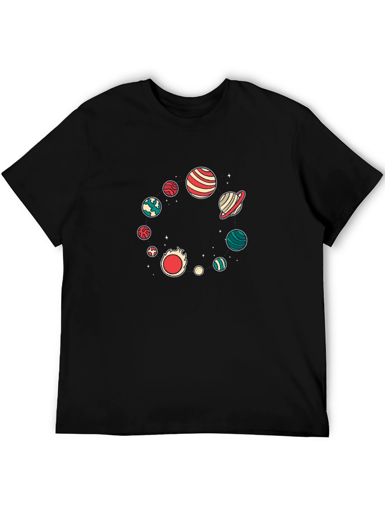 Planetary Orbit Graphic Black Tee