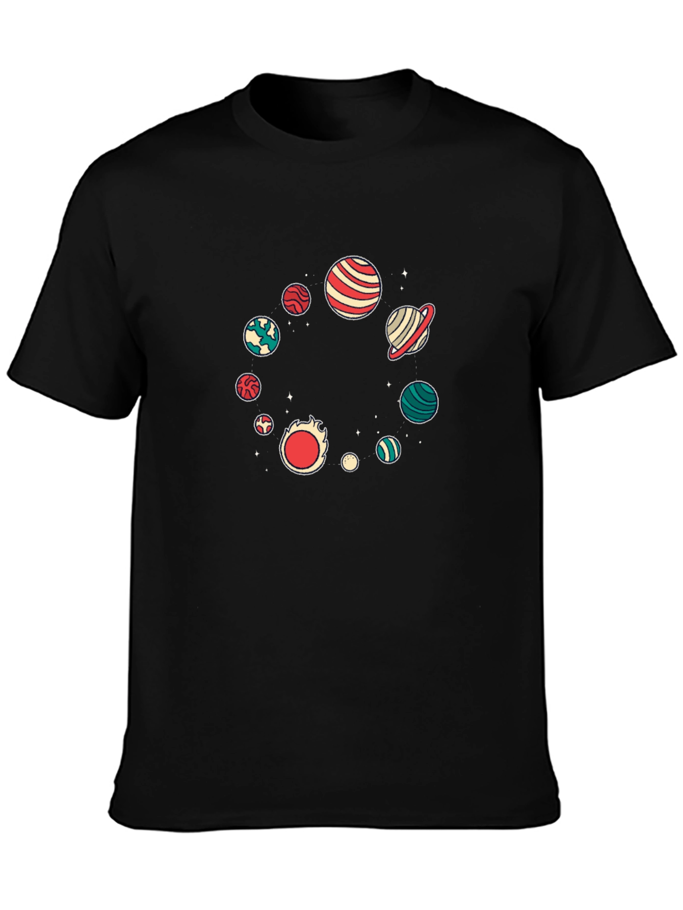 Planetary Orbit Graphic Black Tee