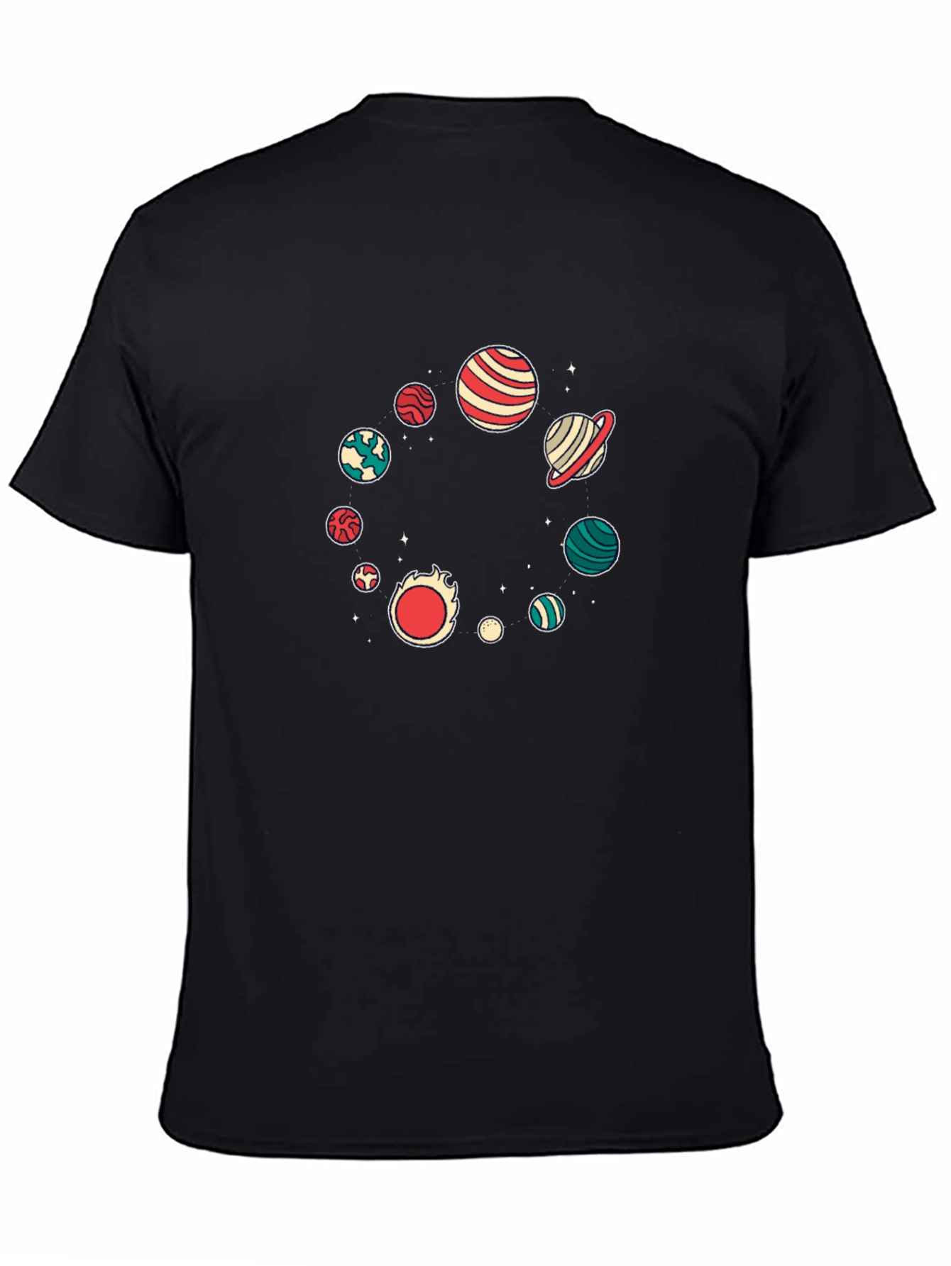 Planetary Orbit Graphic Black Tee
