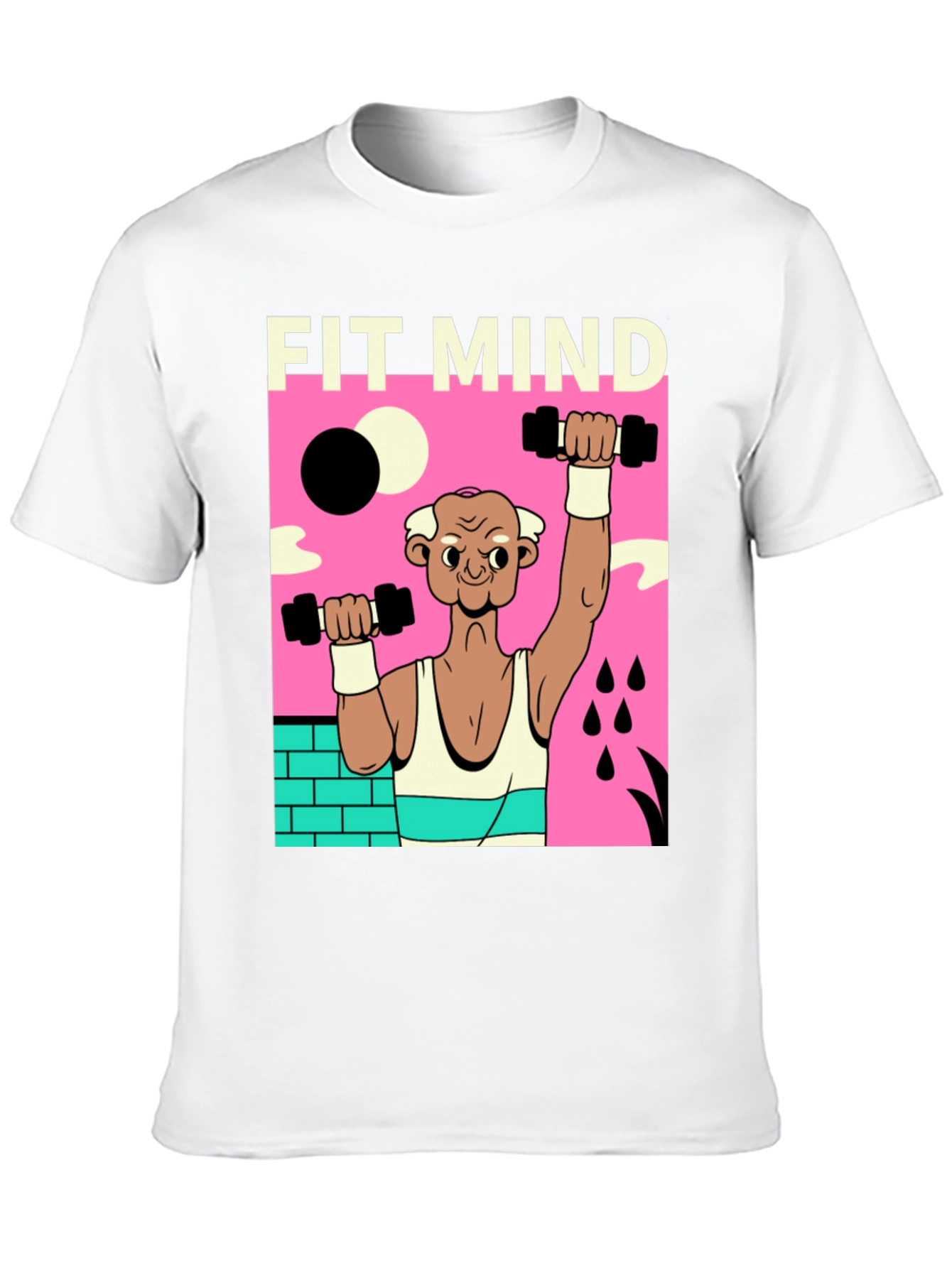 Fit Mind Black T-Shirt - Workout Graphic Tee