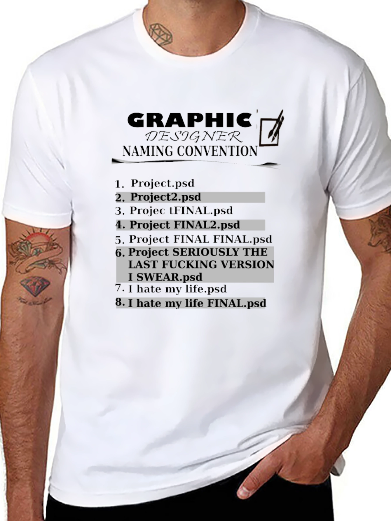 Graphic Designer Naming Convention T-Shirt