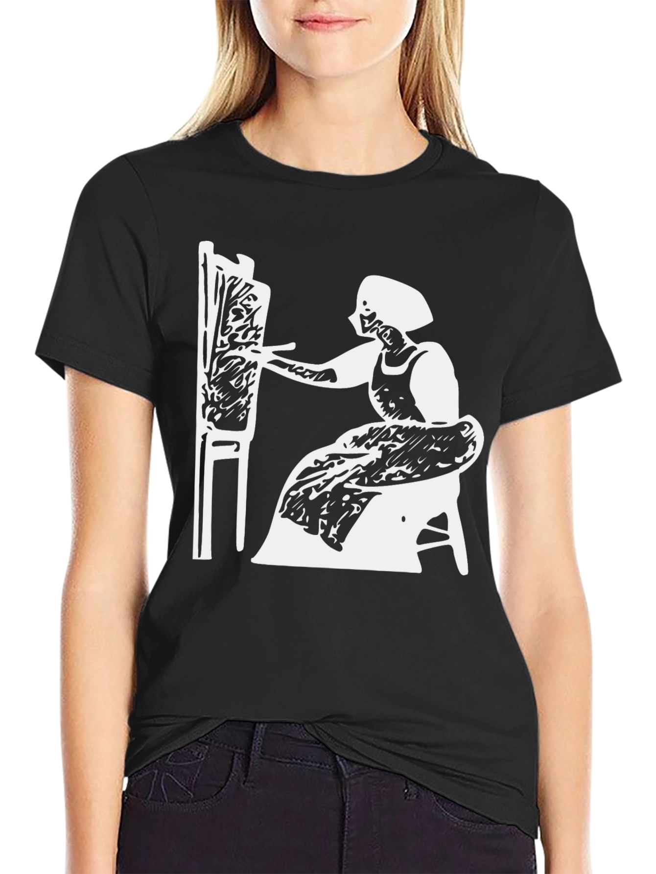 Painter Woman T-Shirt - Artistic Graphic Tee