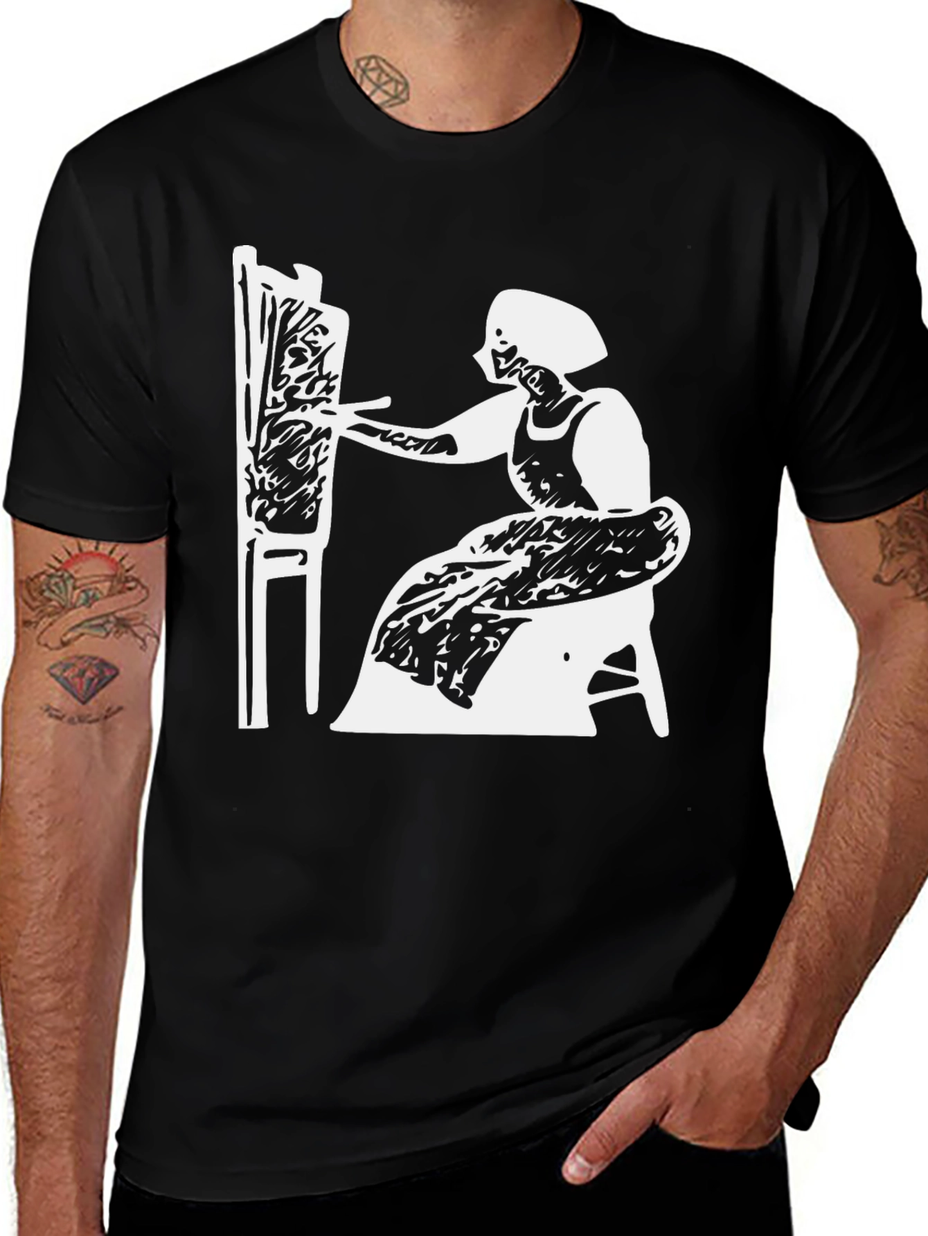 Painter Woman T-Shirt - Artistic Graphic Tee