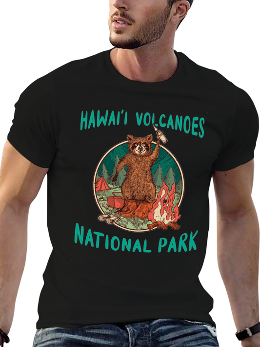 Hawaii Volcanoes National Park Raccoon T-Shirt