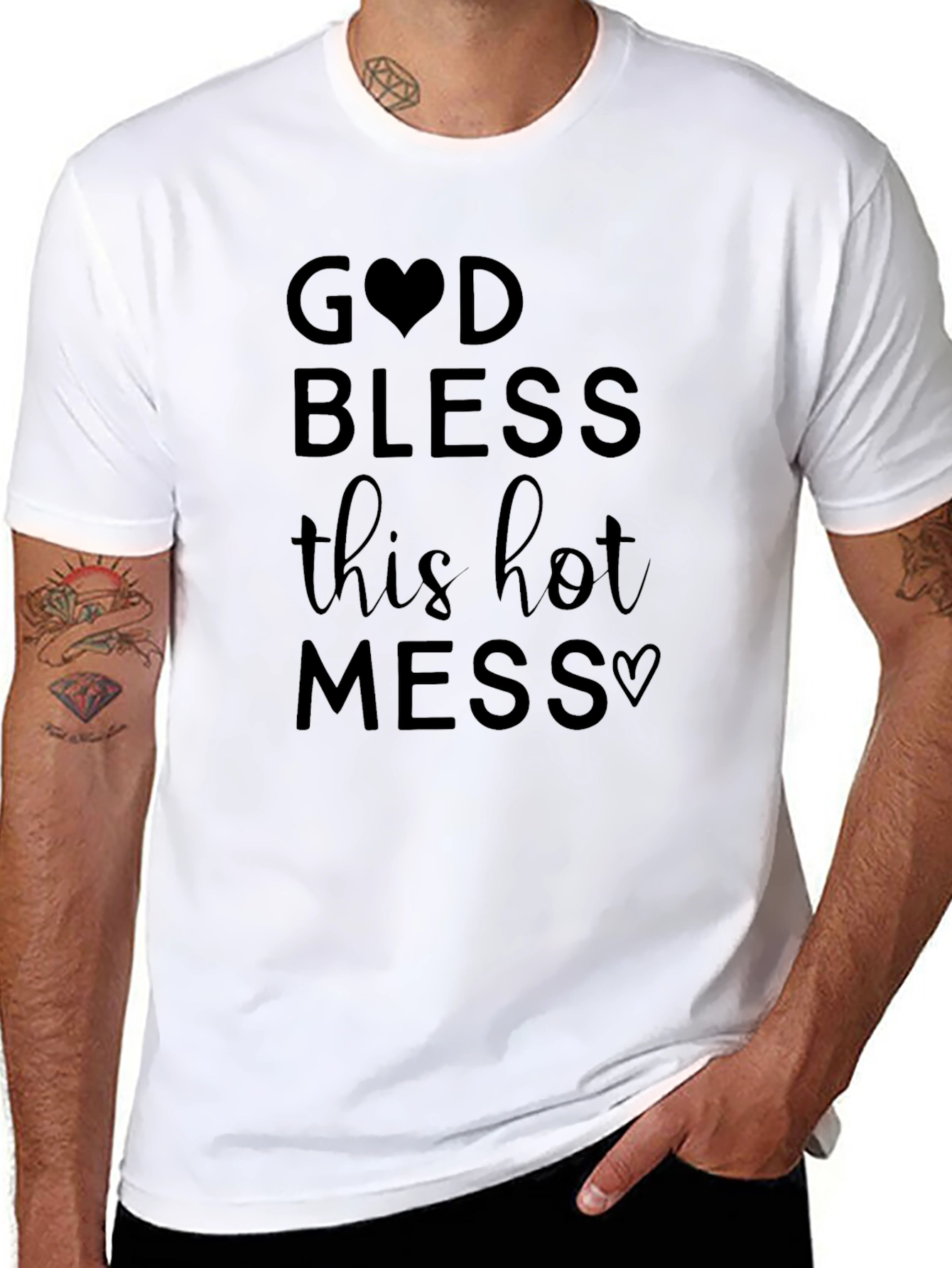God Bless This Hot Mess Graphic Tee