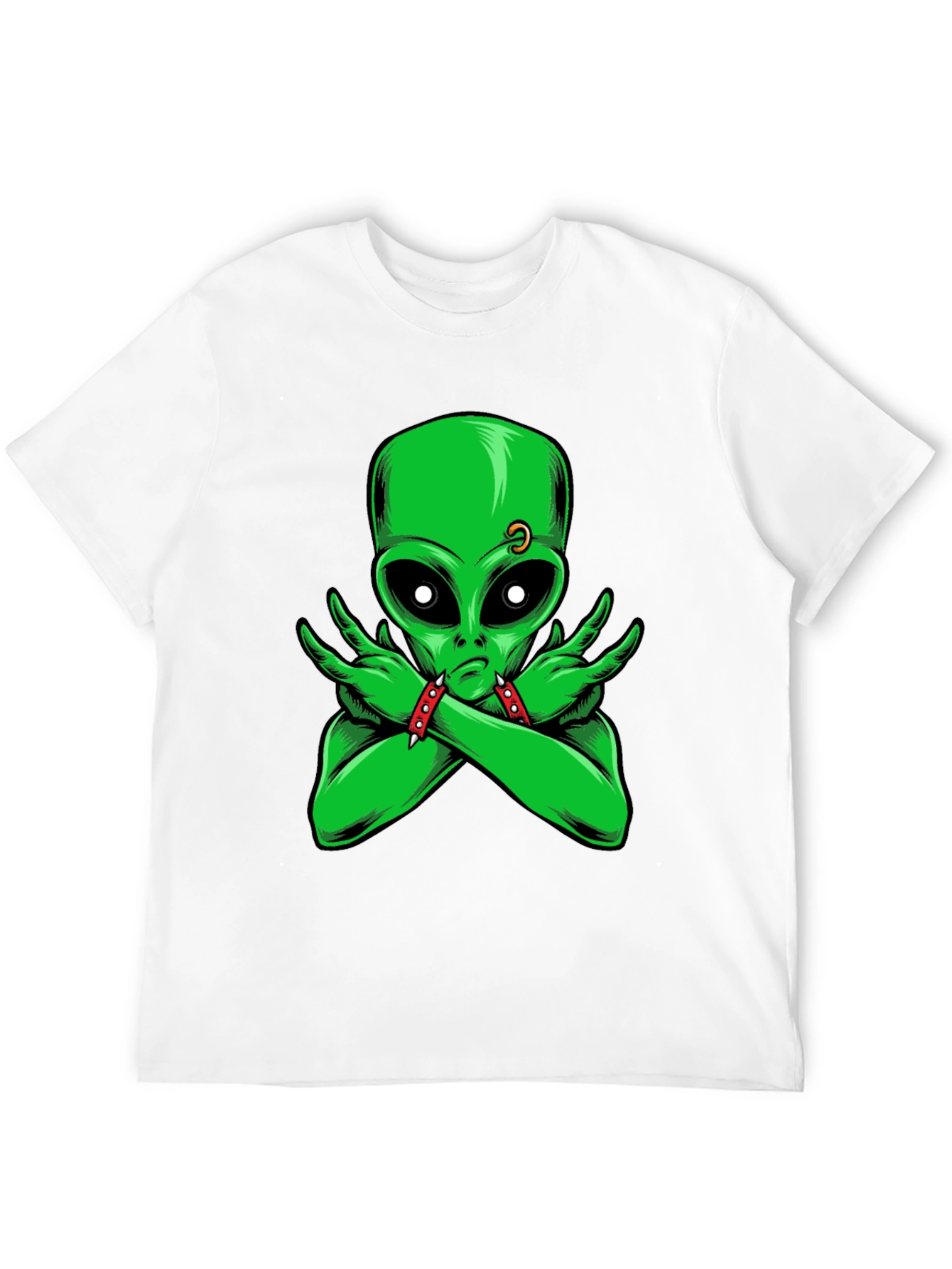 Alien Rocker T-Shirt - Green Alien Design