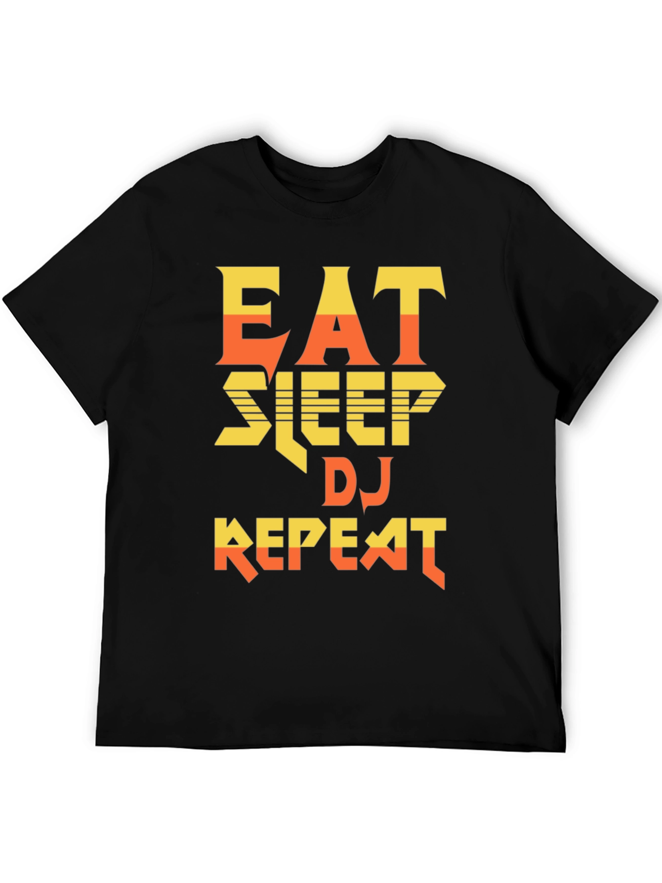 Eat Sleep DJ Repeat Black Graphic Tee