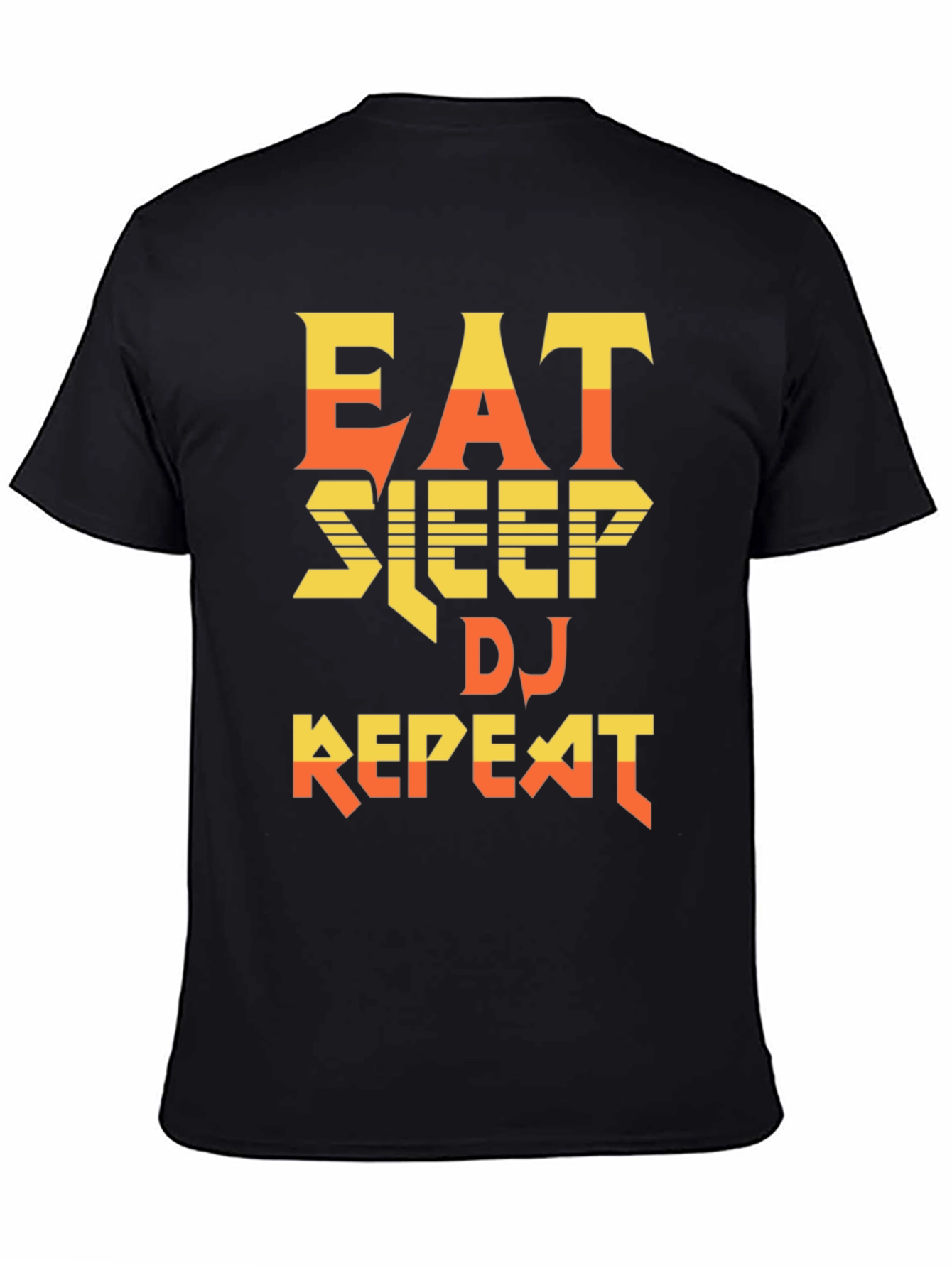 Eat Sleep DJ Repeat Black Graphic Tee