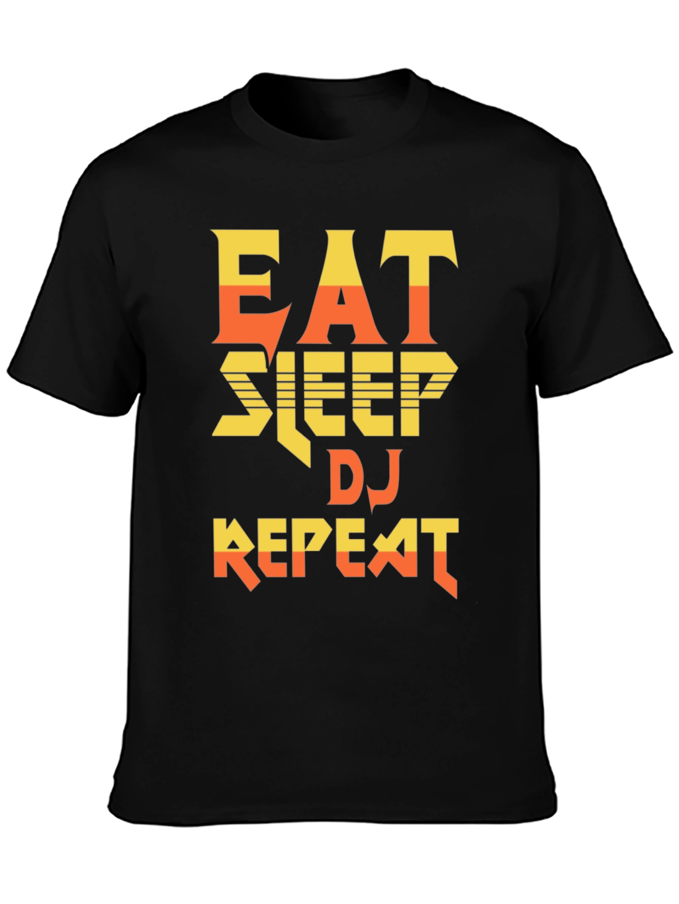 Eat Sleep DJ Repeat Black Graphic Tee