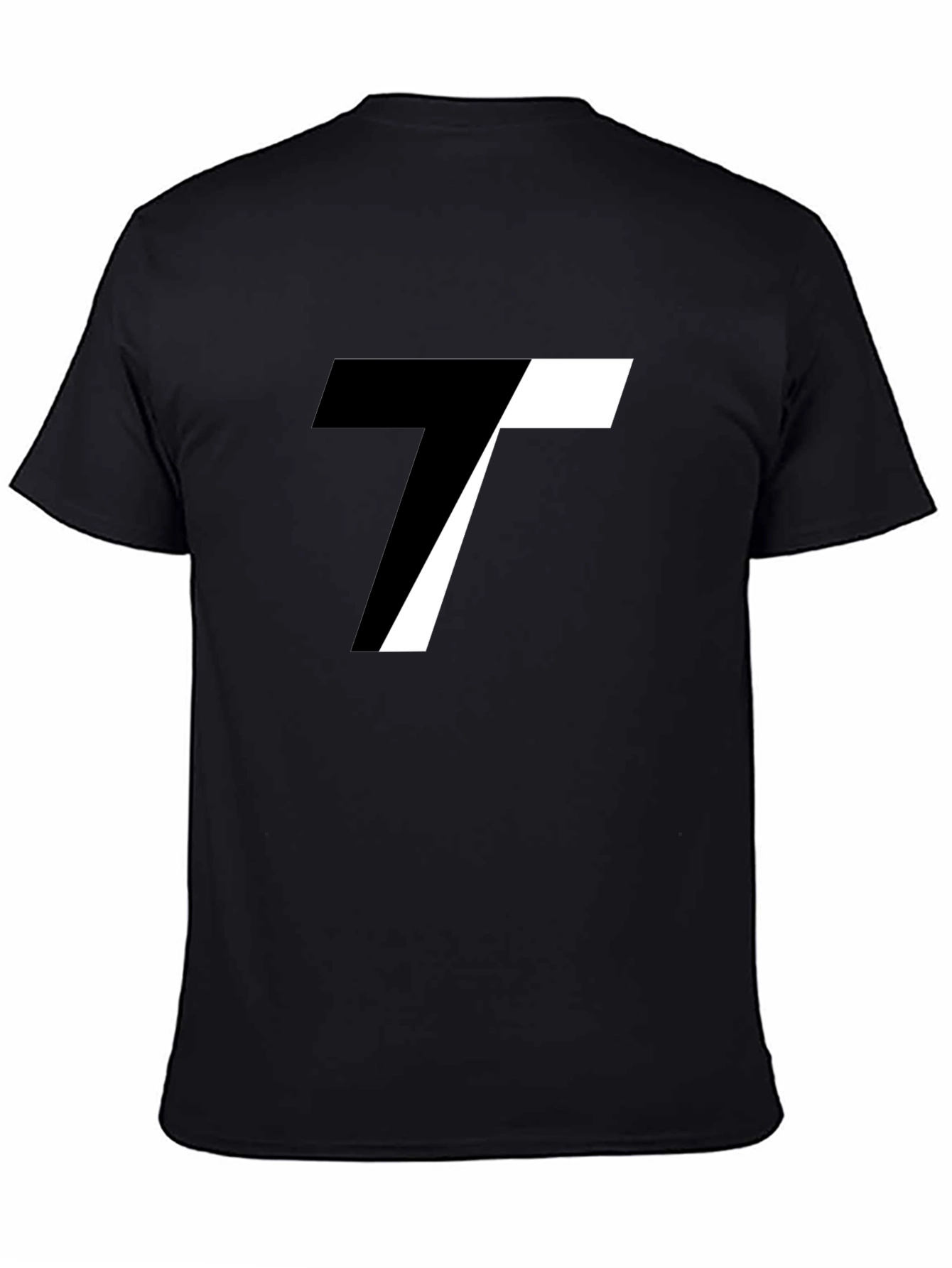 Modern Black T-Shirt with Abstract T Design