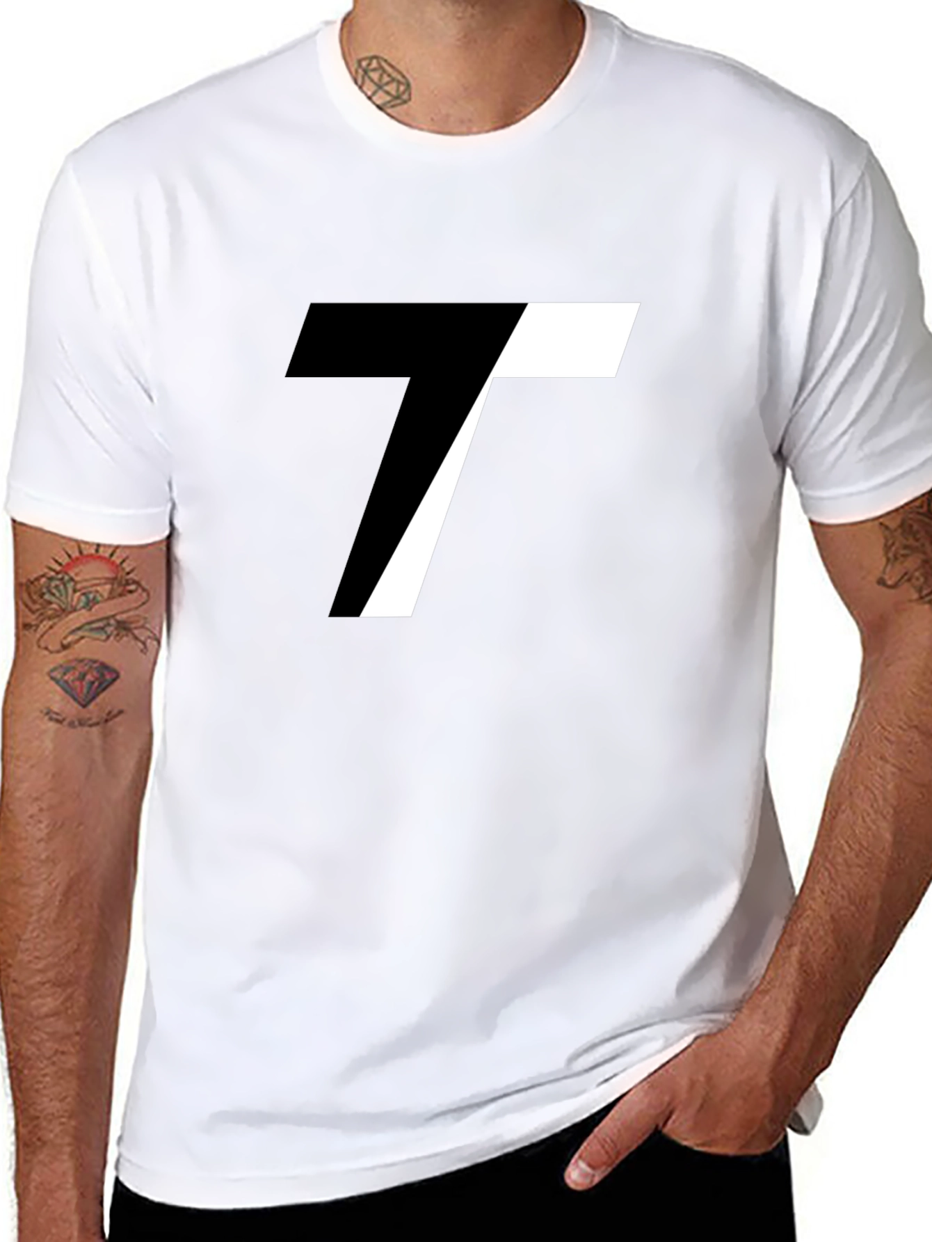 Modern Black T-Shirt with Abstract T Design