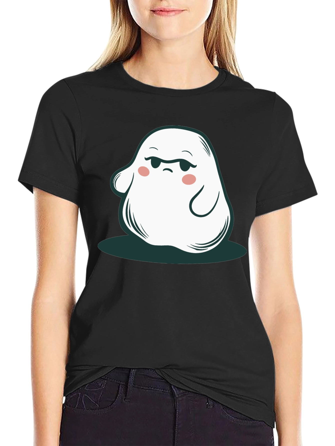 Funny Ghost Graphic Tee - Cute Spooky Season Shirt