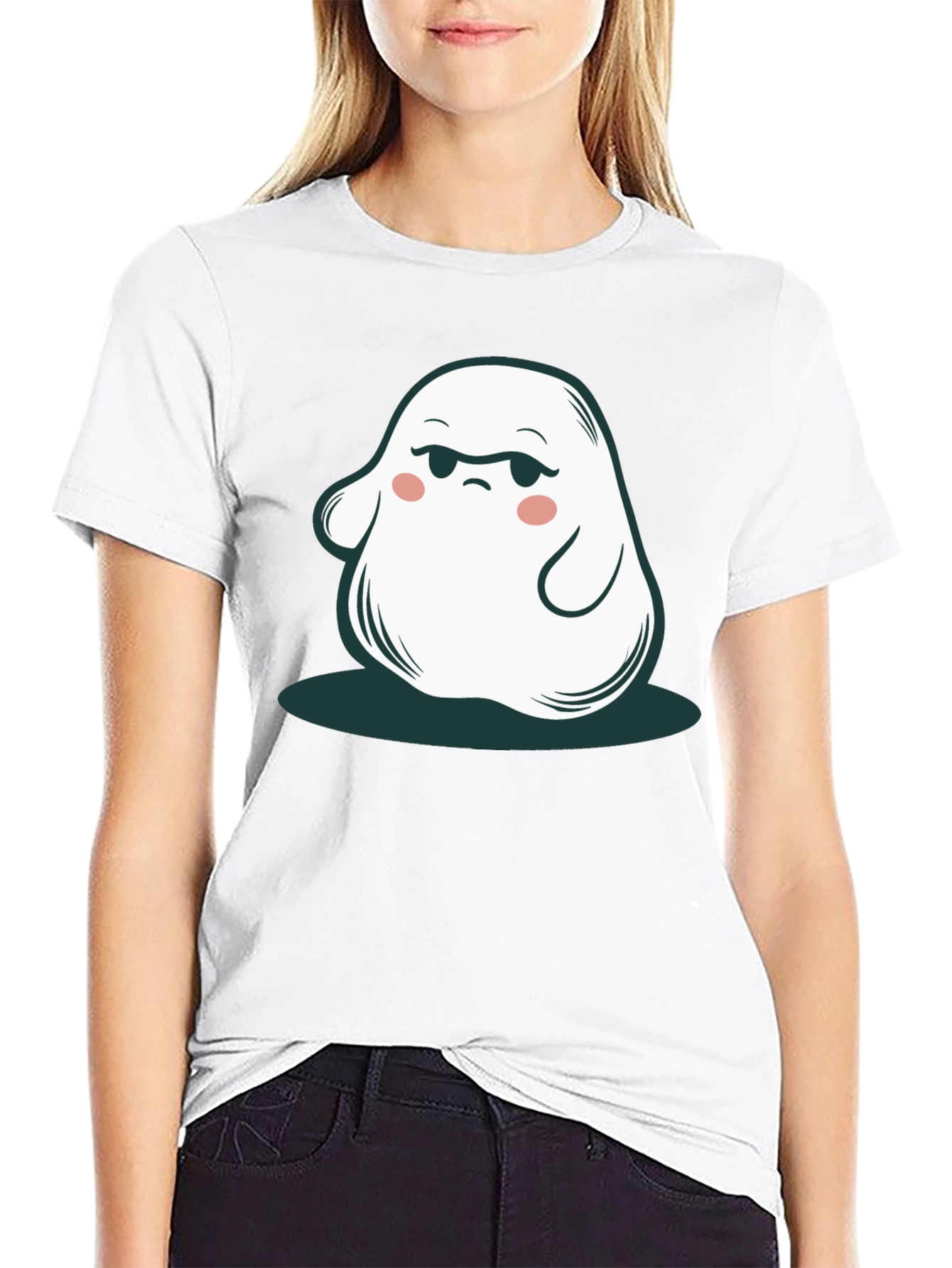 Funny Ghost Graphic Tee - Cute Spooky Season Shirt