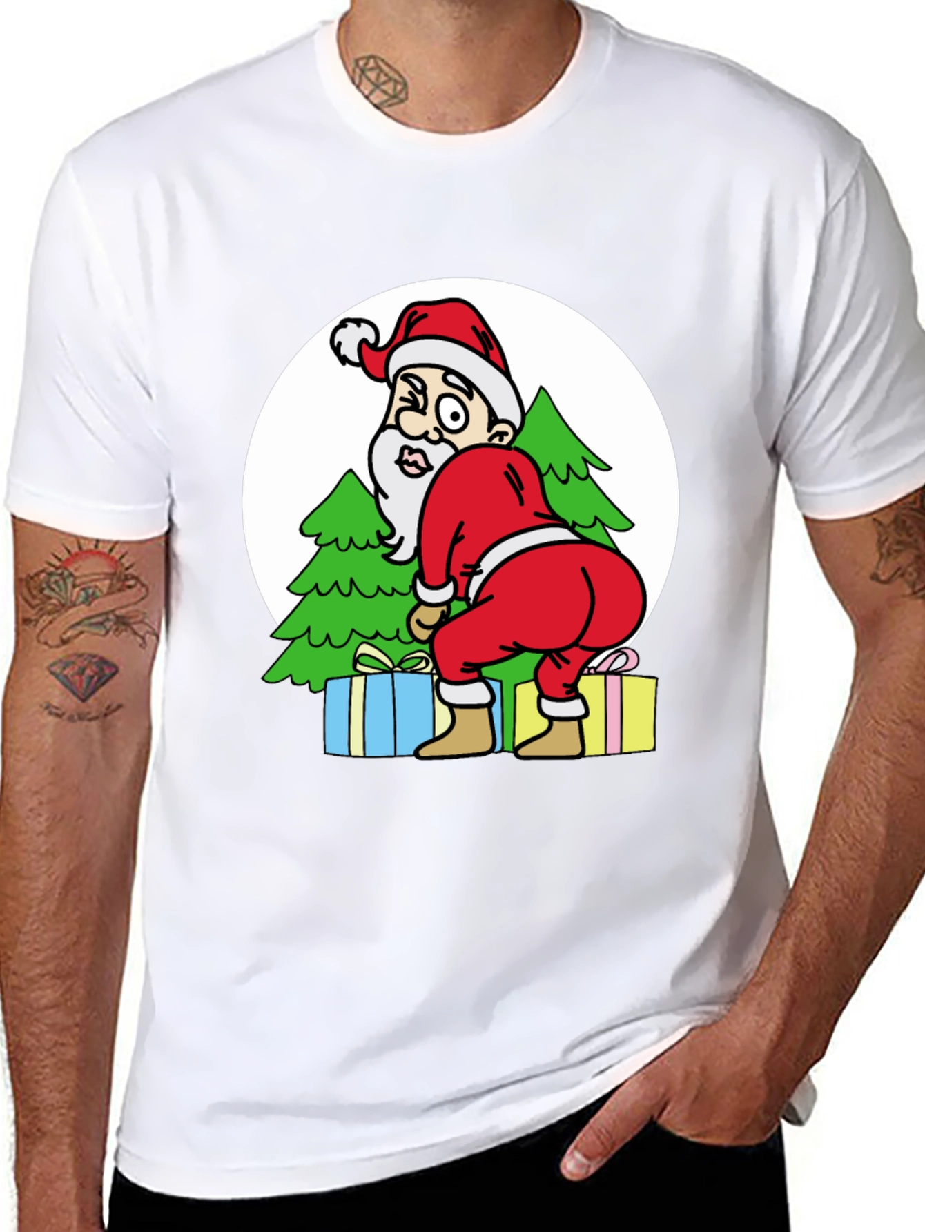 Funny Santa Twerking Graphic Tee