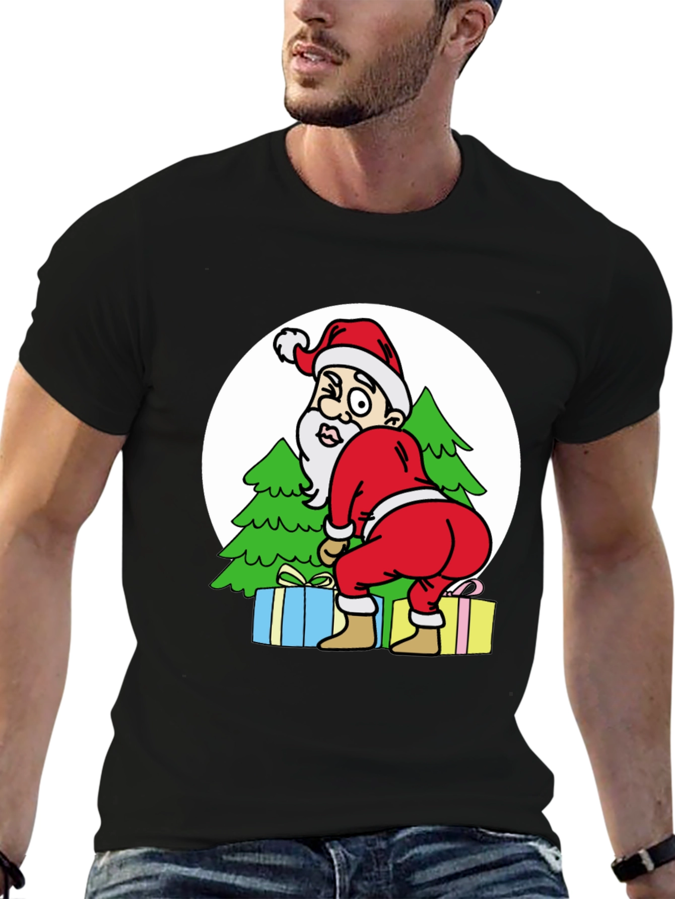Funny Santa Twerking Graphic Tee