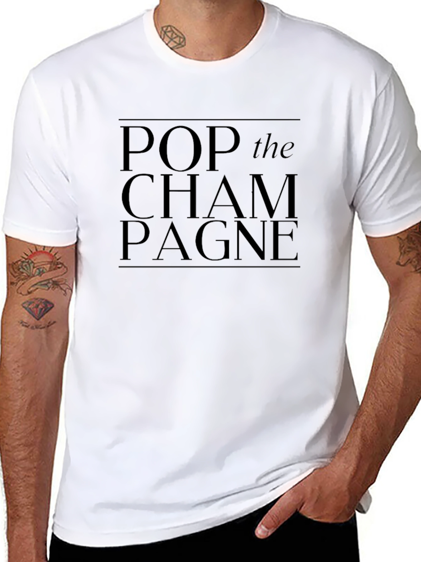 Pop The Champagne Graphic Tee