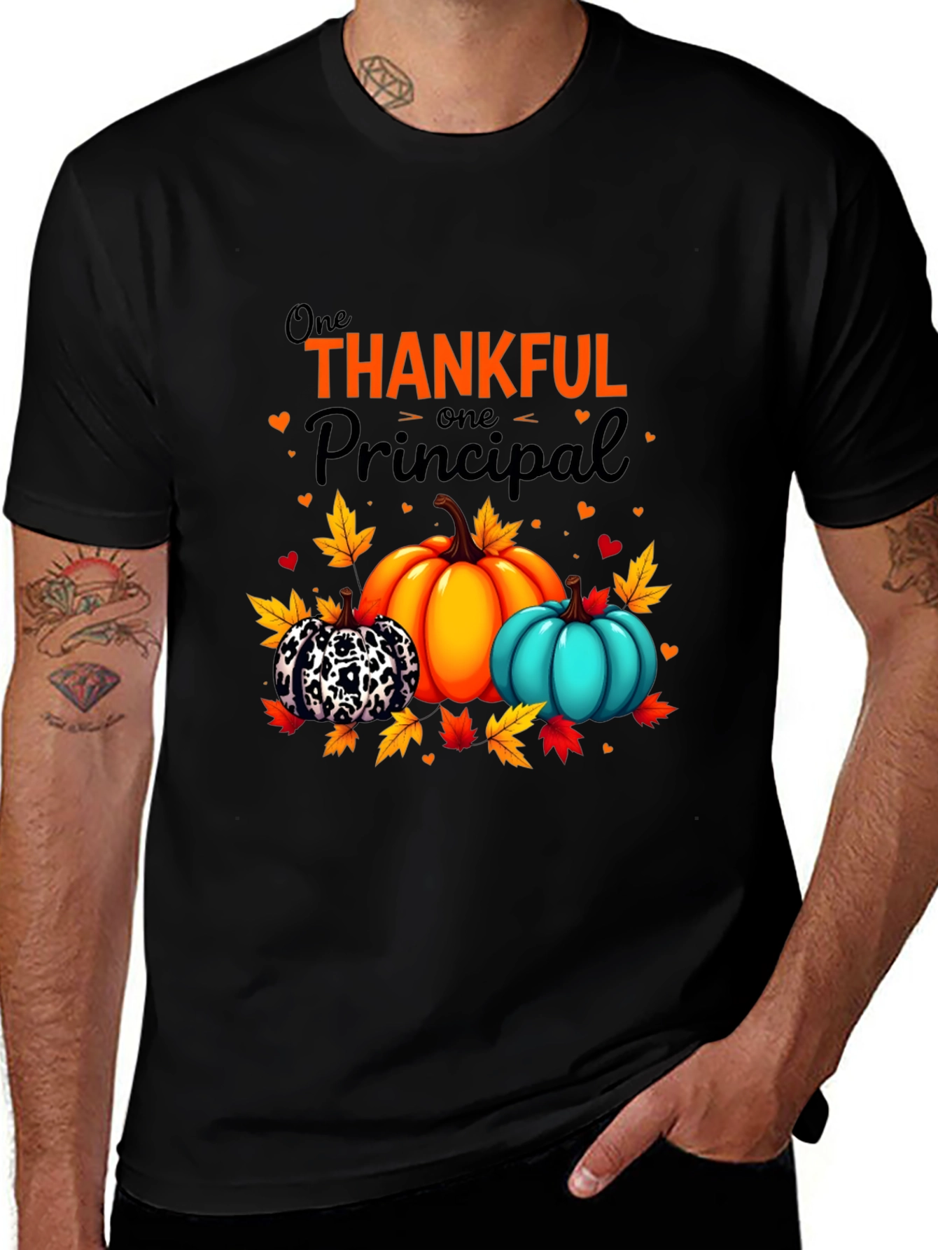 Thankful Principal T-Shirt: Fall Pumpkins