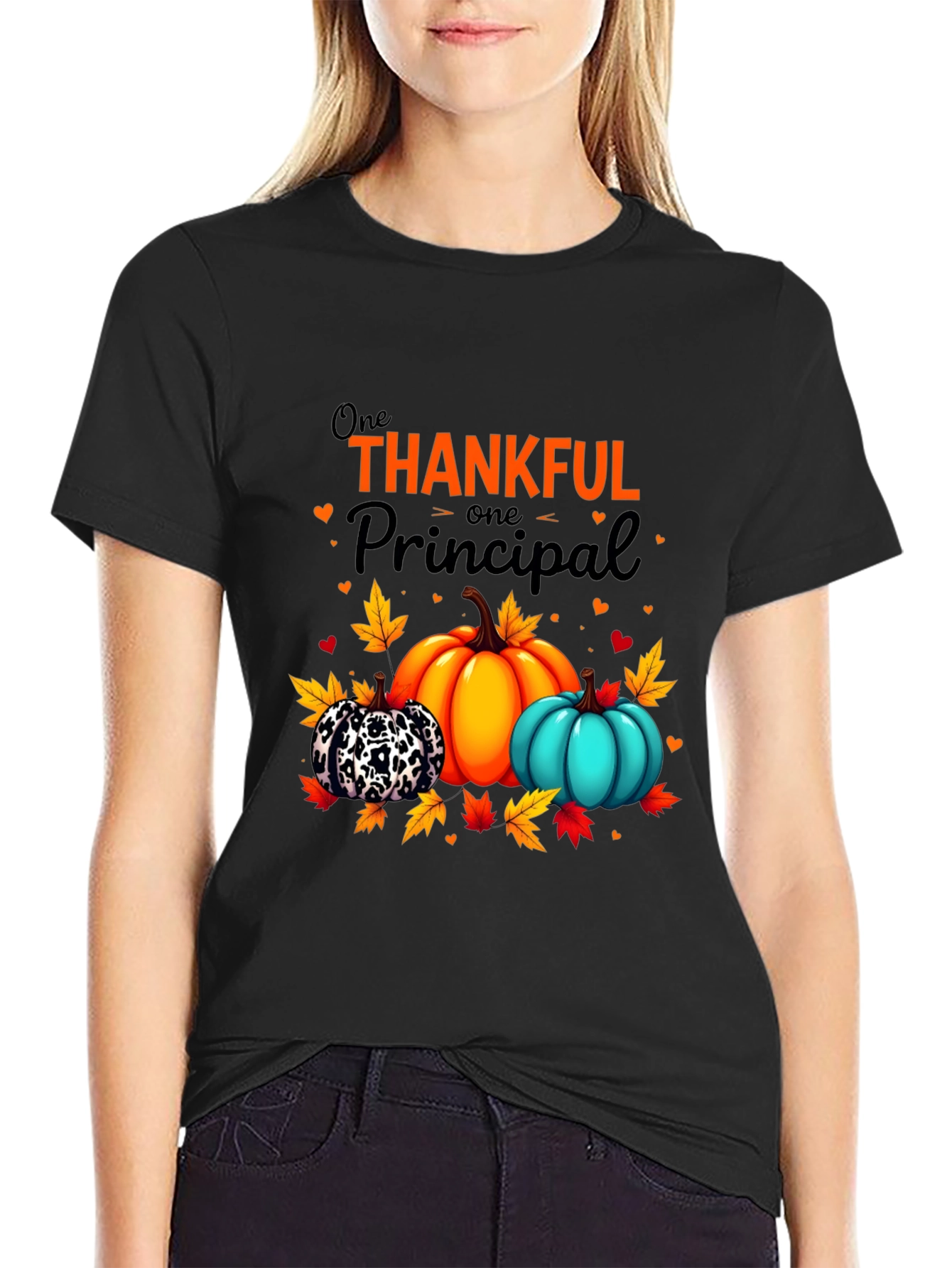 Thankful Principal T-Shirt: Fall Pumpkins