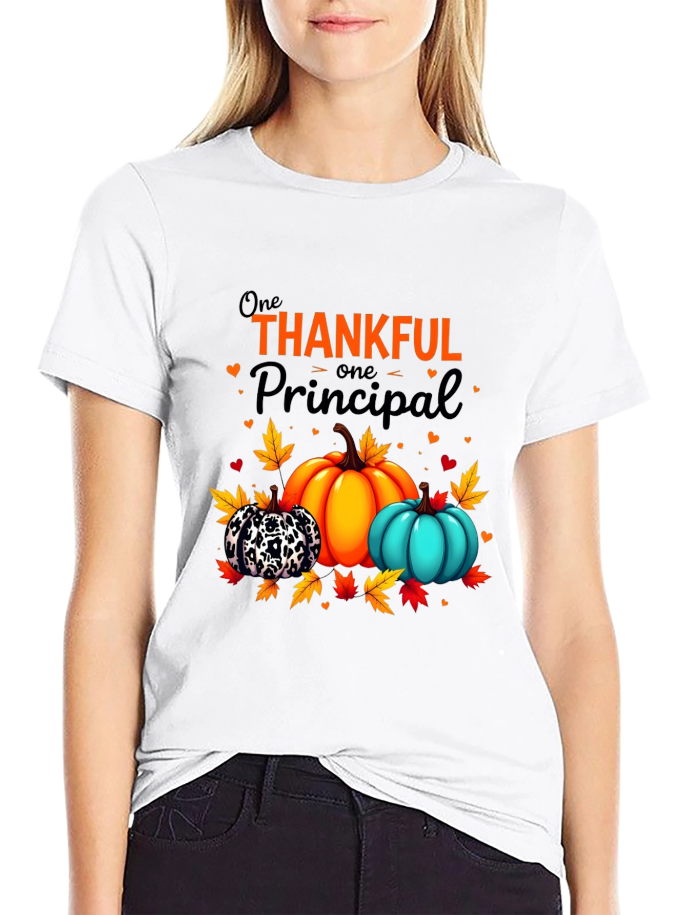 Thankful Principal T-Shirt: Fall Pumpkins