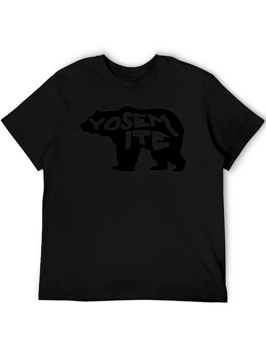 Yosemite Bear Black Graphic T-Shirt