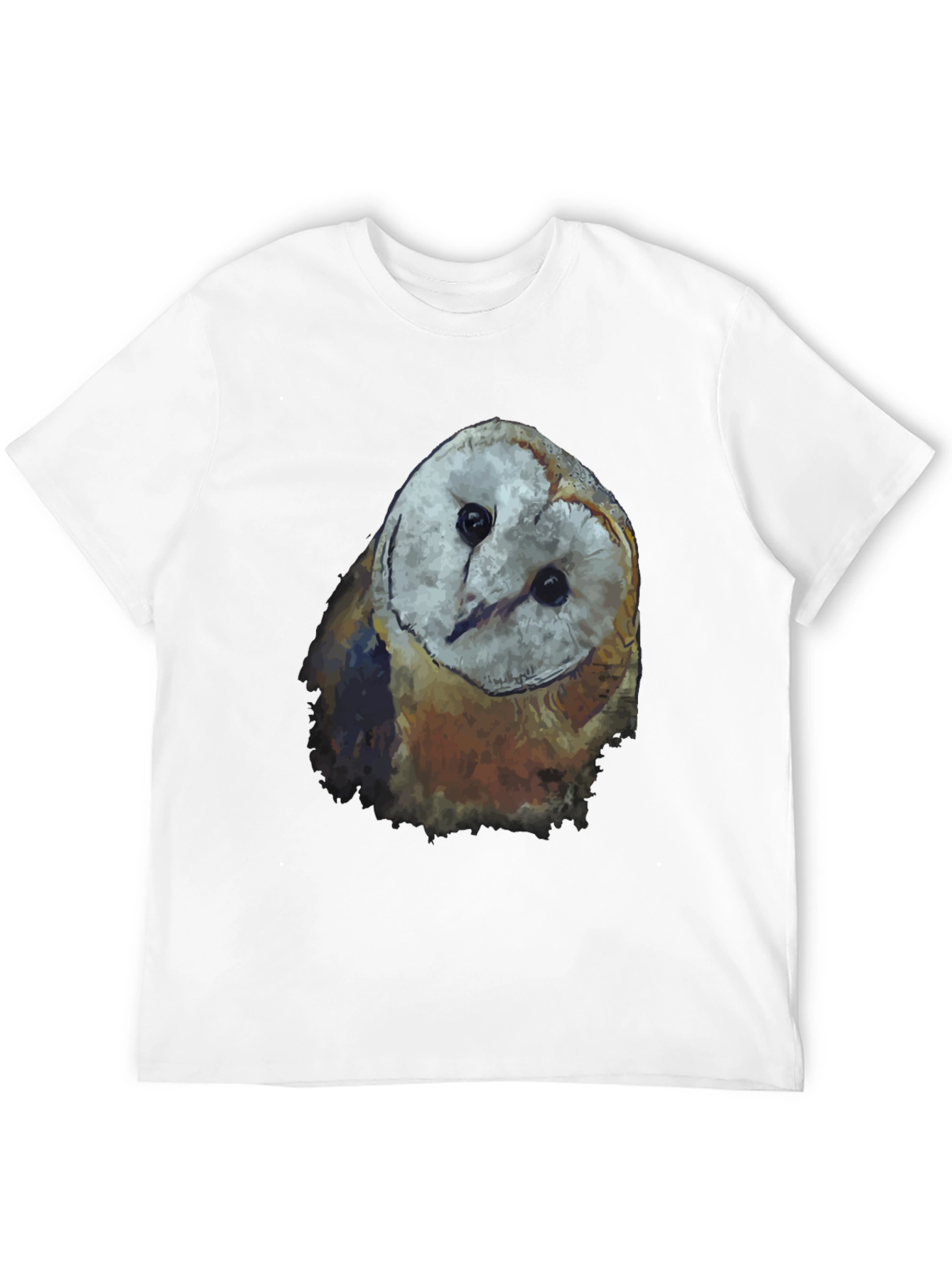 Mens Black Owl Graphic Tee