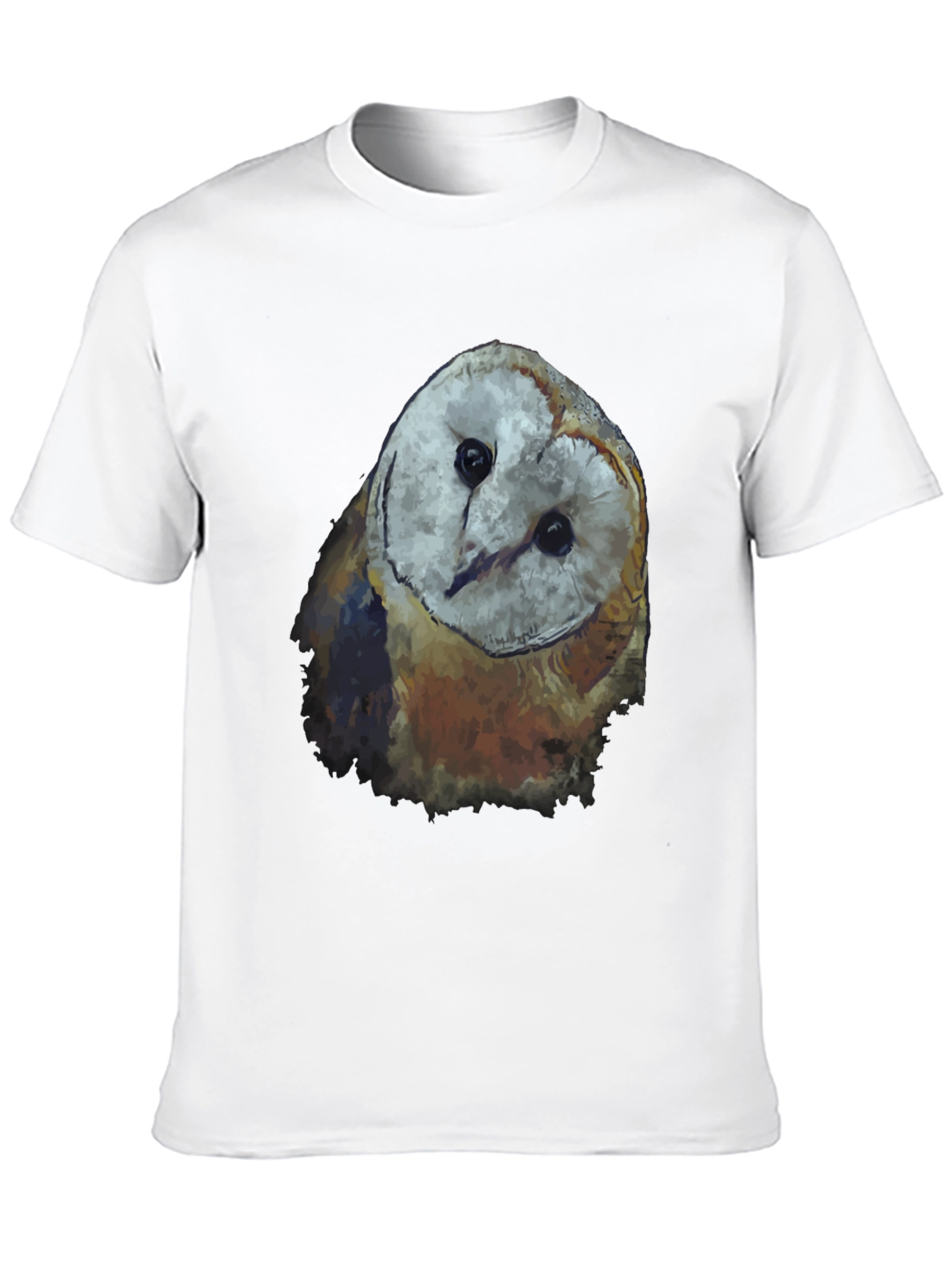 Mens Black Owl Graphic Tee