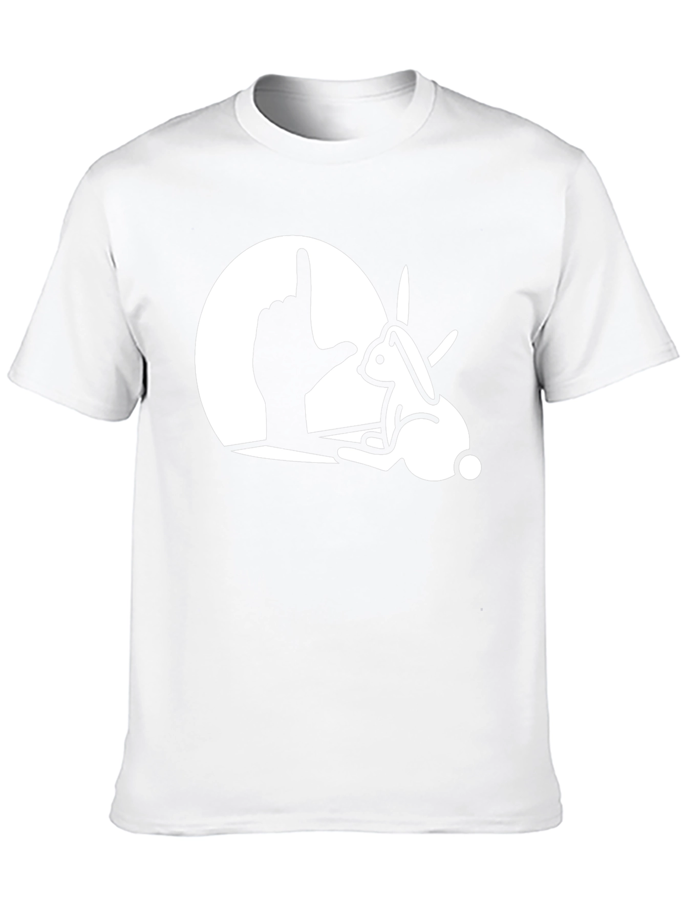 Rabbit Hand Shadow Graphic Tee - Unique Design