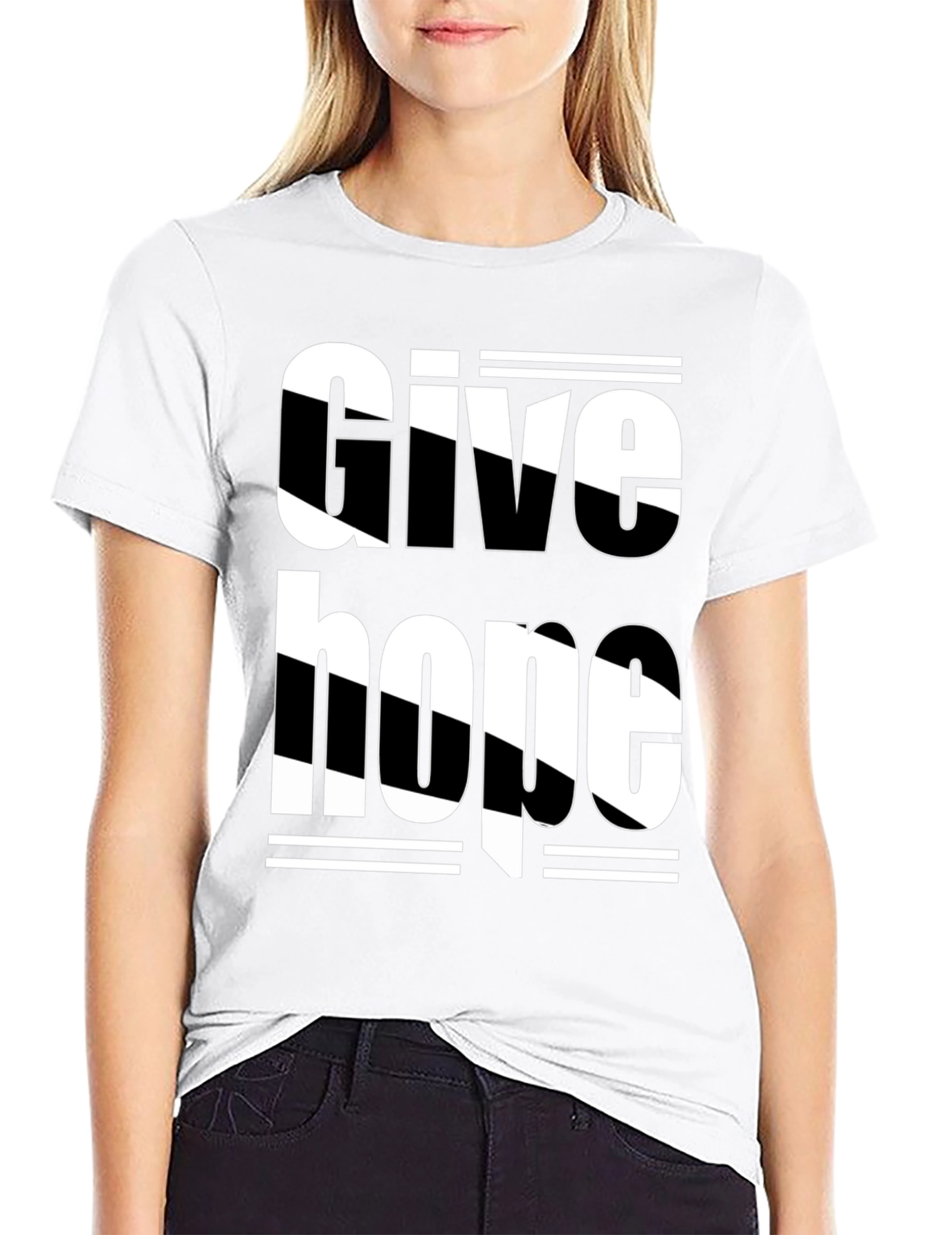 Give Hope Black Graphic Tee